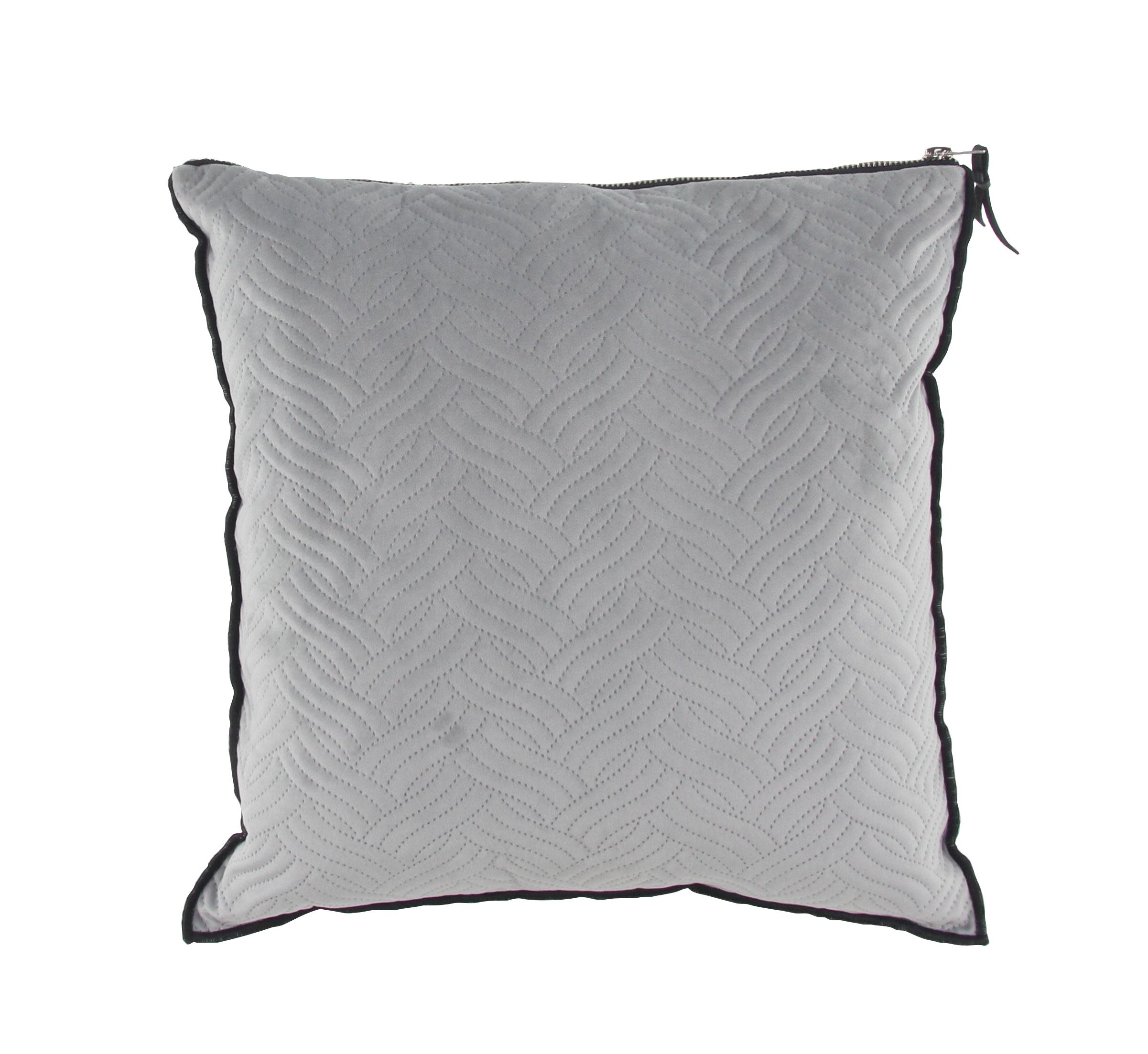 Gray Polyester  Pillow Decorative, 18" x 4" x 18"