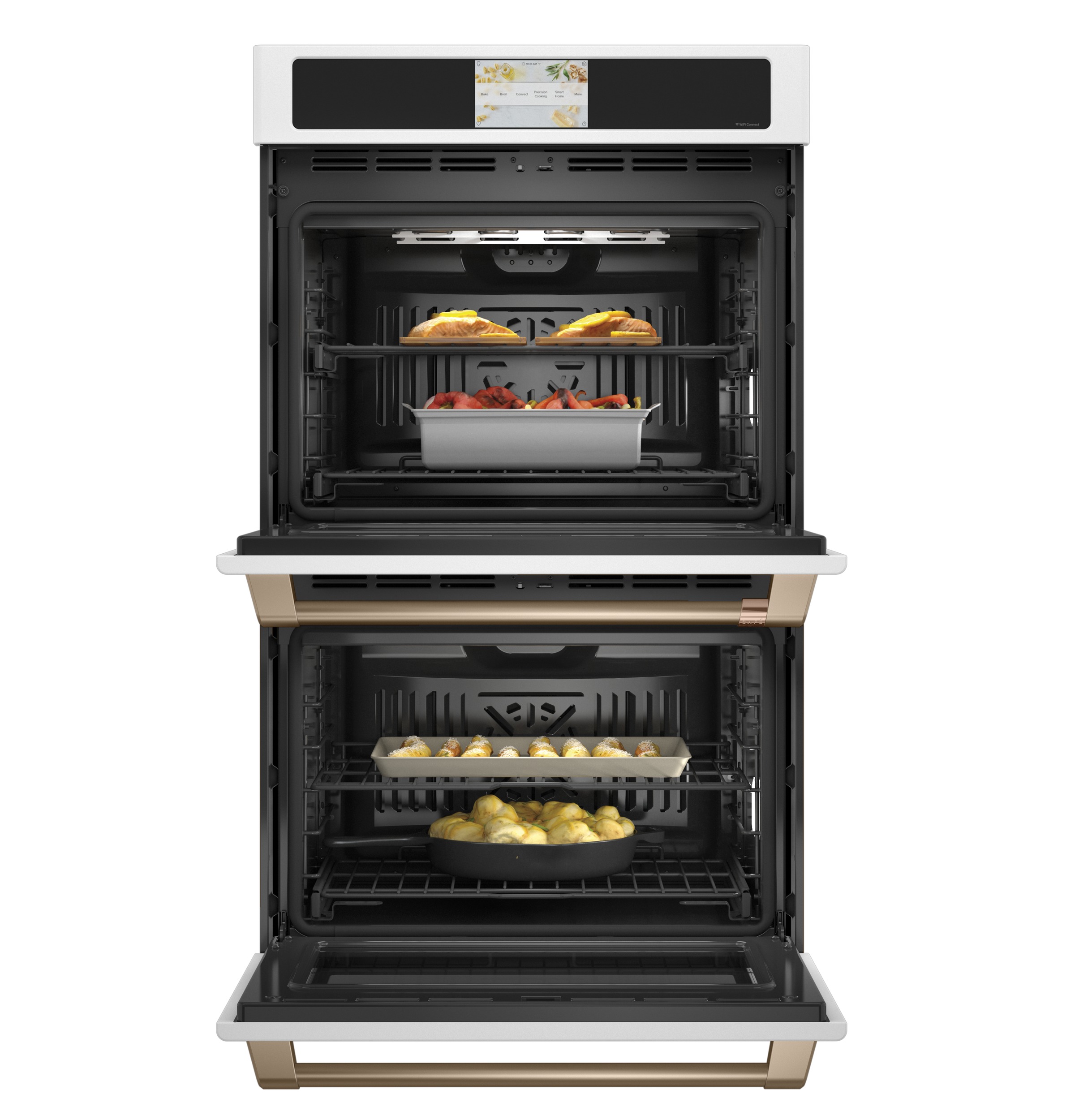 30" Width — Dbl Elec — Slf & Stm Cln — Conv (Both) — 7" Full-Clr Tch LCD Scrn — 4x Roller Rck, Meat Prb — Prec Ckg, Hot-Air Fry, Stm-Assist — Connectable via built-in WiFi — Est Drop Date = JUN-26 view 2