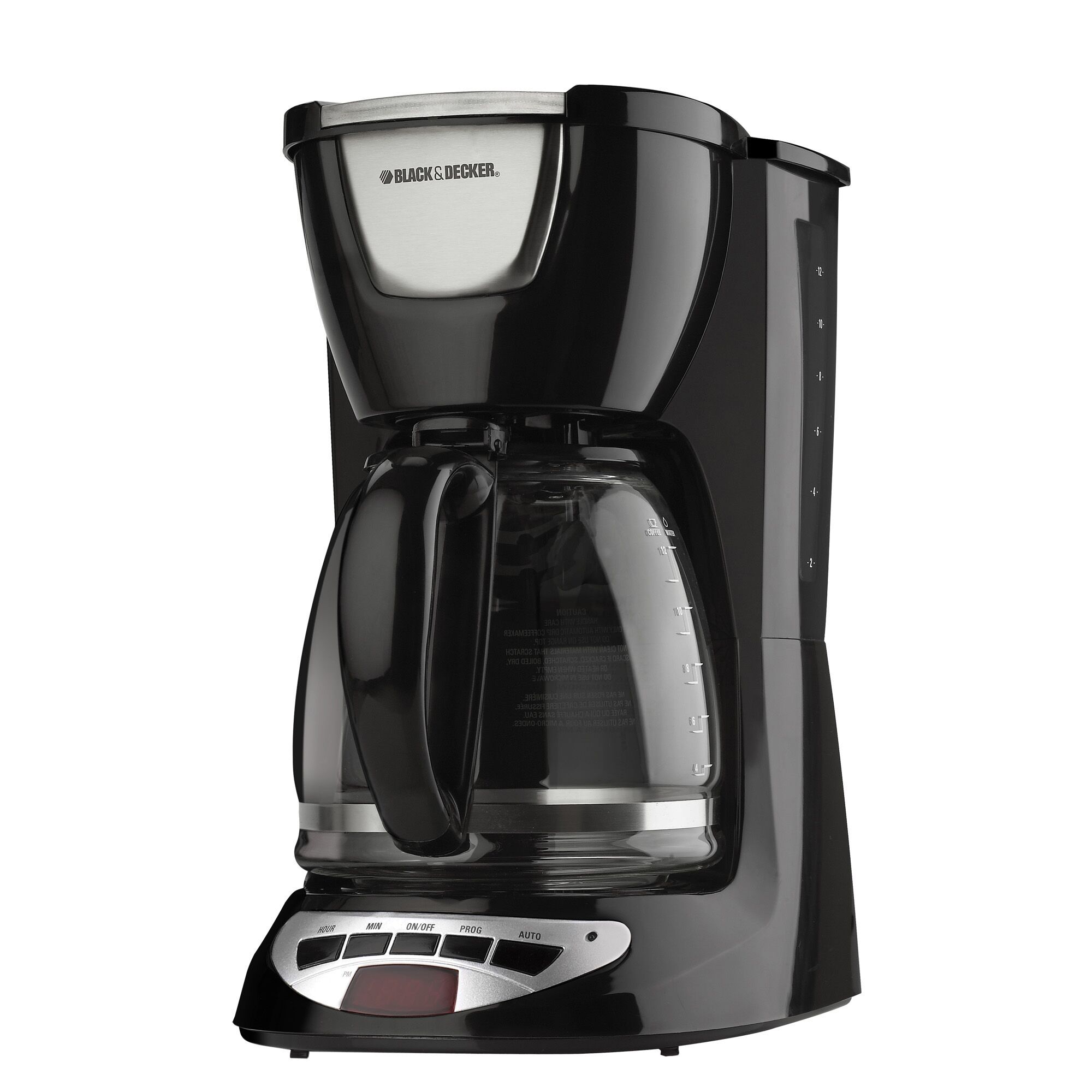 12 Cup programmable coffee maker.