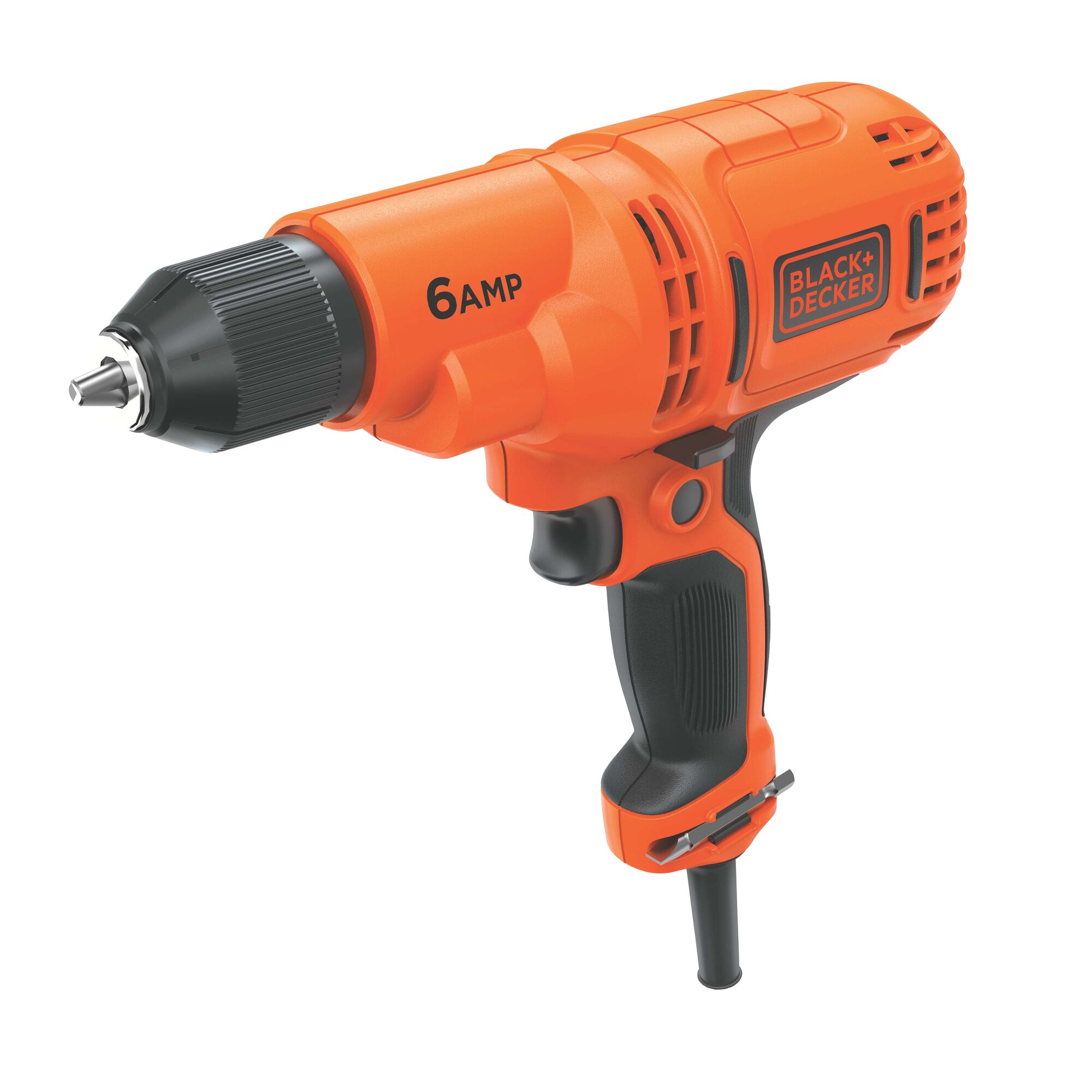 Profile of black and decker 6 amp 3 eighths inch drill driver.