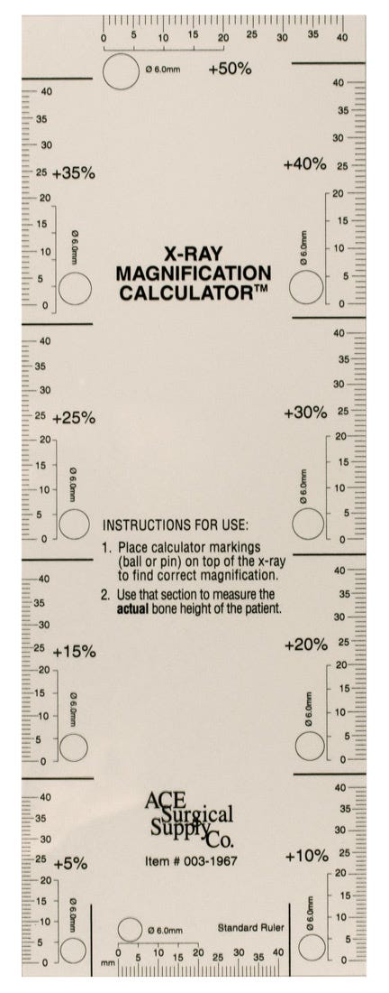ACE X-Ray Magnification Calculator