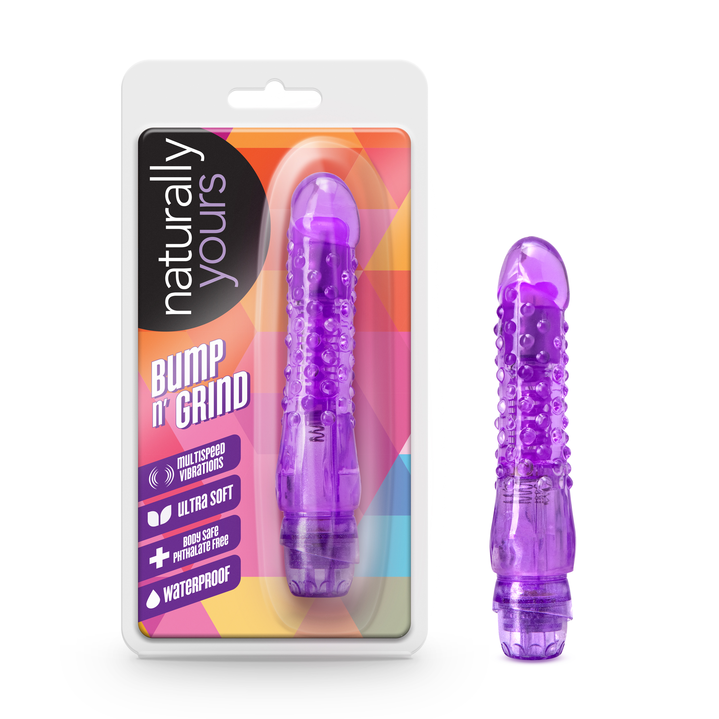 Blush Naturally Yours Bump n Grind Realistic Purple 6.25-Inch Vibrator