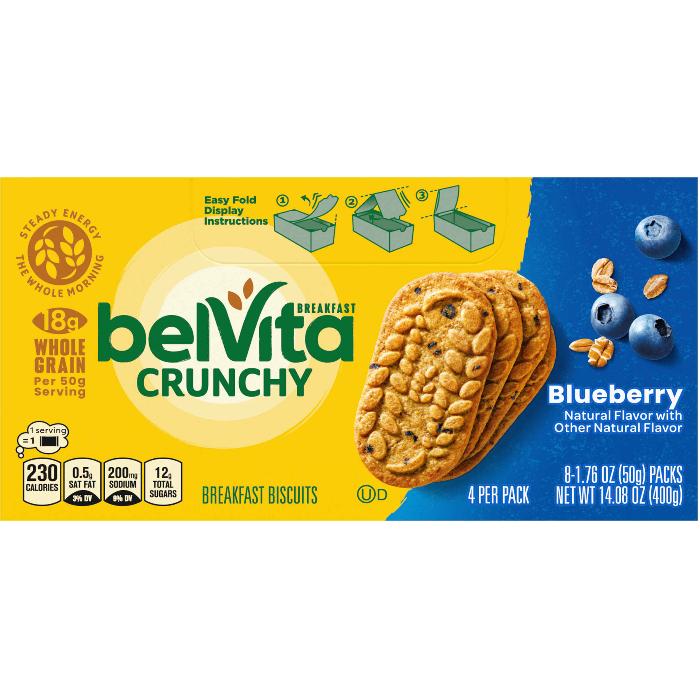 belVita Blueberry Breakfast Biscuits, 8 Packs (4 Biscuits Per Pack)-thumbnail-2