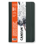 Canson Graduate Sketch & Notes Art Book, Dark Gray, Hard Cover Binding, 92 Sheet, 5.5x8.5 inch