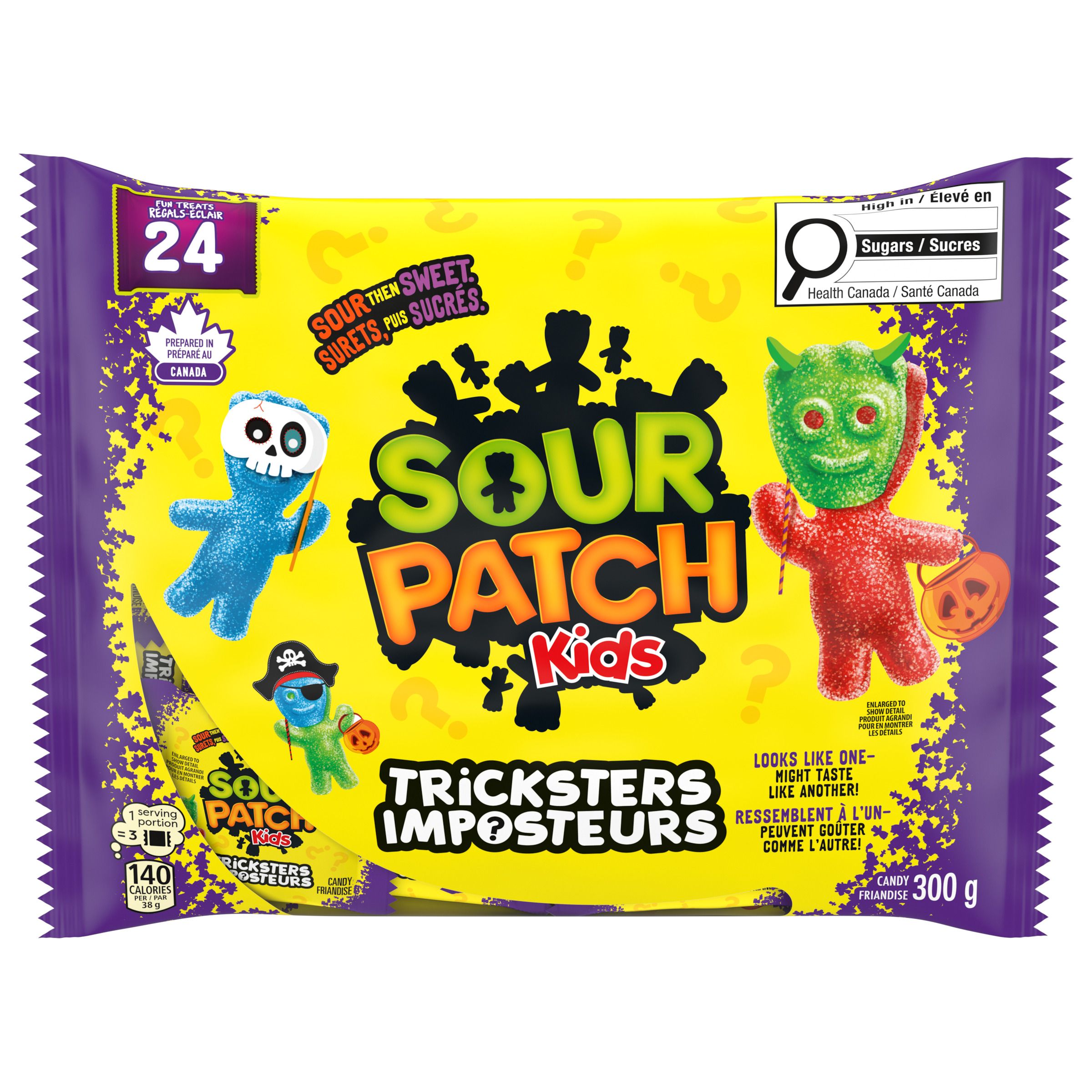 MAYNARDS Sour Patch Kids Tricksters Candy for Halloween (24 Fun Treat Pouches, 300 g)-2