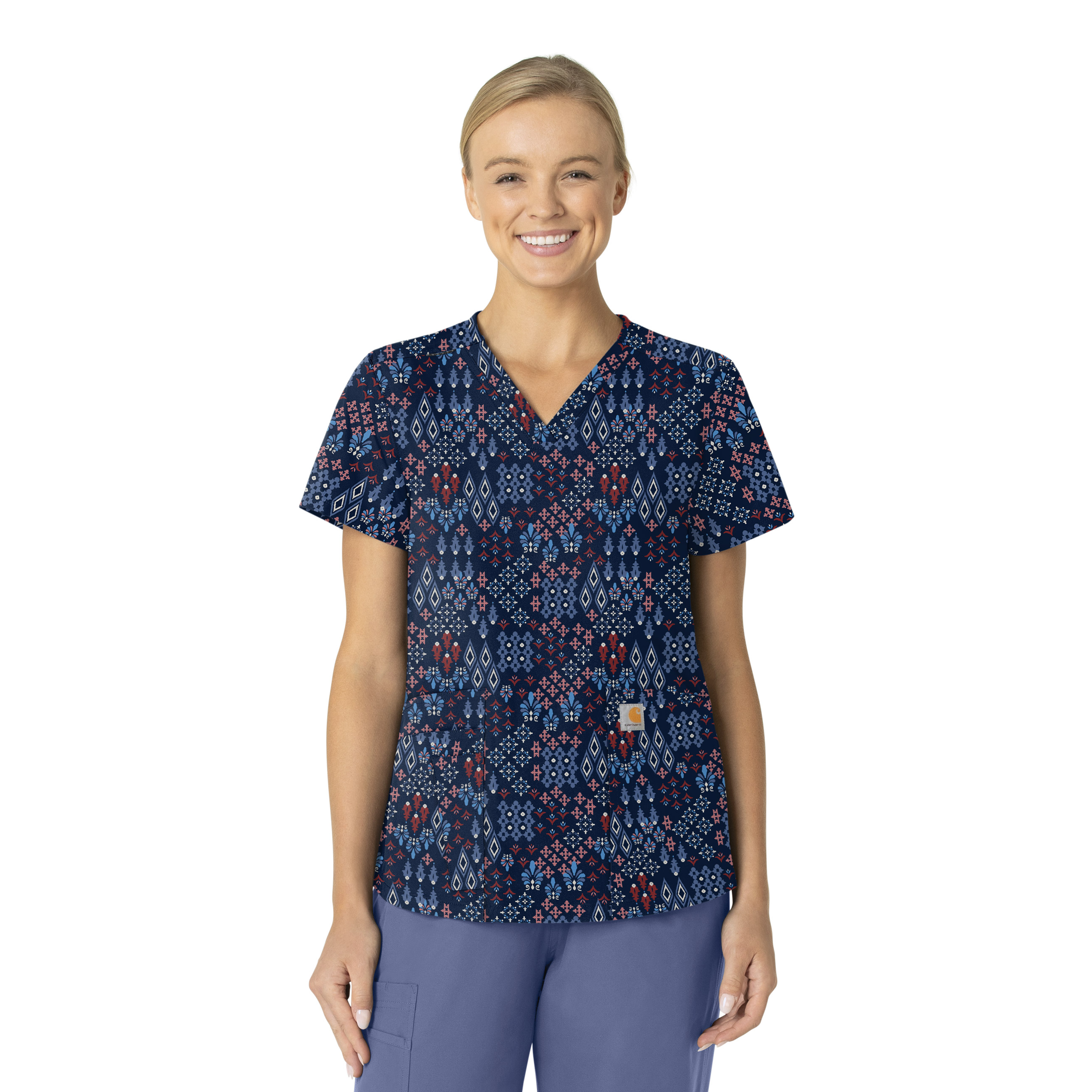 Women&#8216;s V-Neck Print Scrub Top-Carhartt