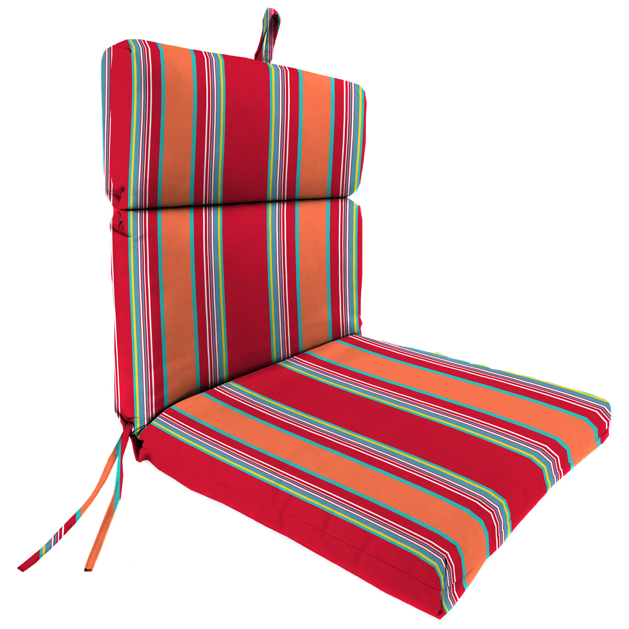 New Outdoor Dining Lounge Chair Cushion with Ties and Loop 22" x 44", UV Treated - Picture 6 of 24