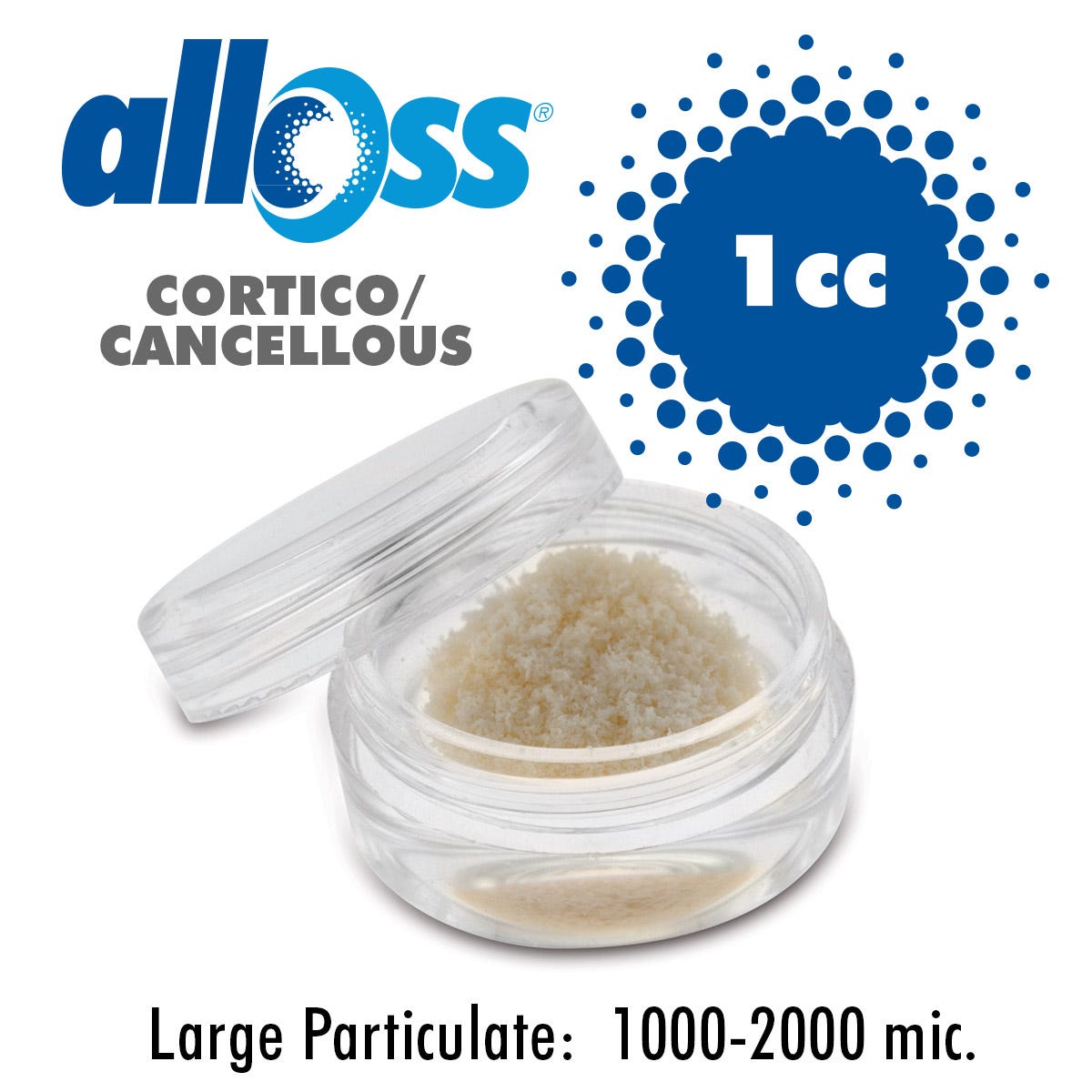 alloOssÂ® 50/50 Cortico/Cancellous Particulate  1000-2000um (1.0cc)