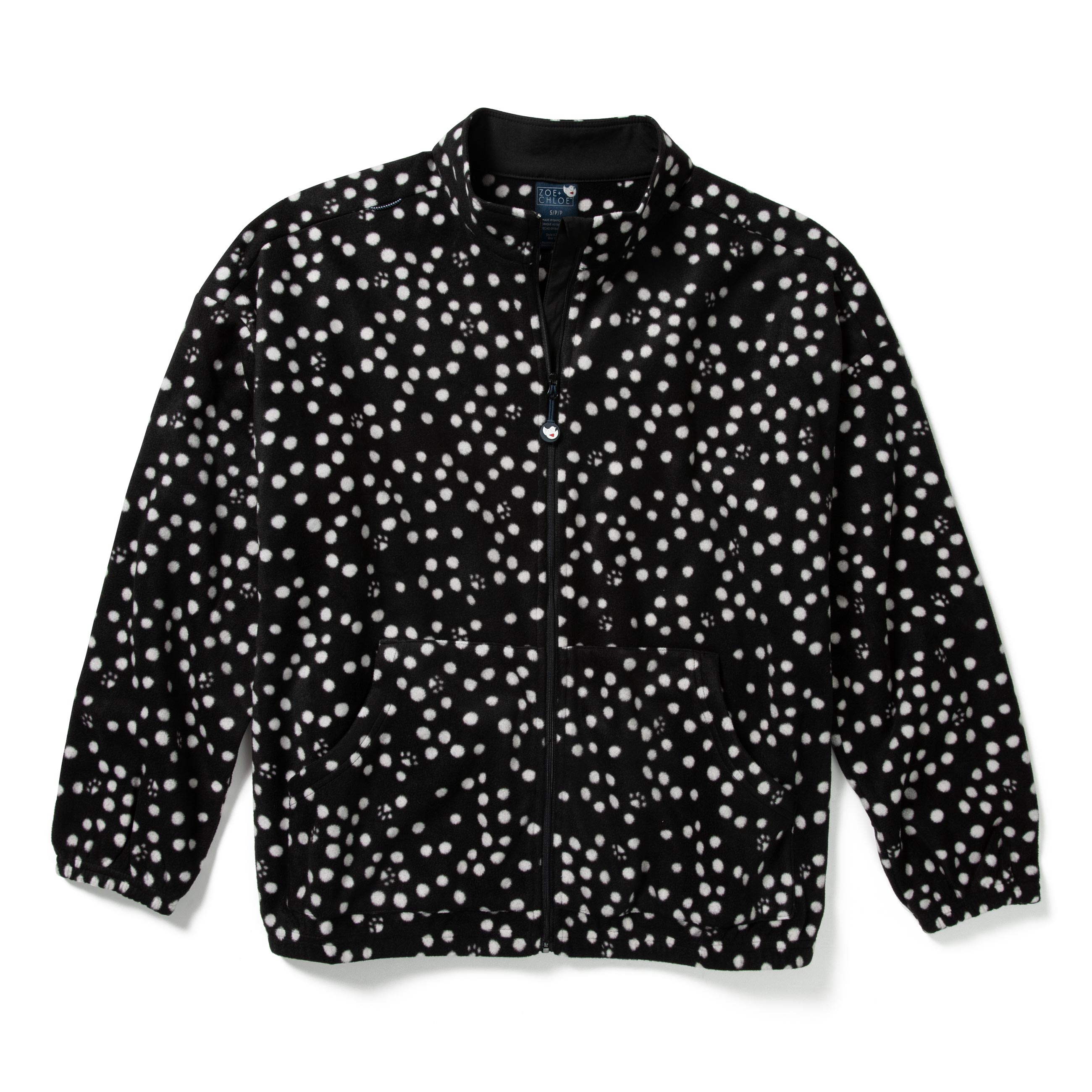 Zoe+Chloe Boxy Fit Printed Fleece Jacket-Zoe&#43;Chloe