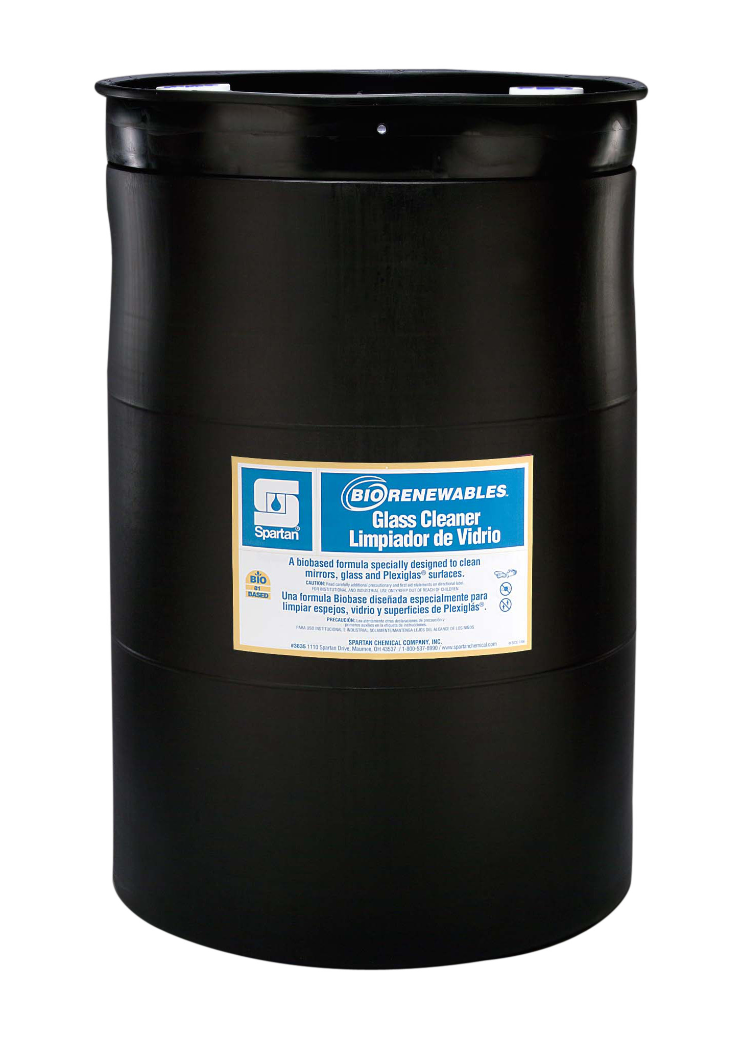 Spartan Chemical Company BioRenewables Glass Cleaner, 55 GAL DRUM