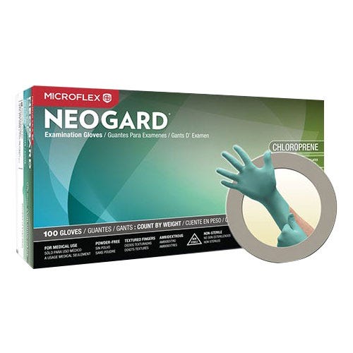 Neogard® Exam Glove Medium Chloroprene PF, 100/Box