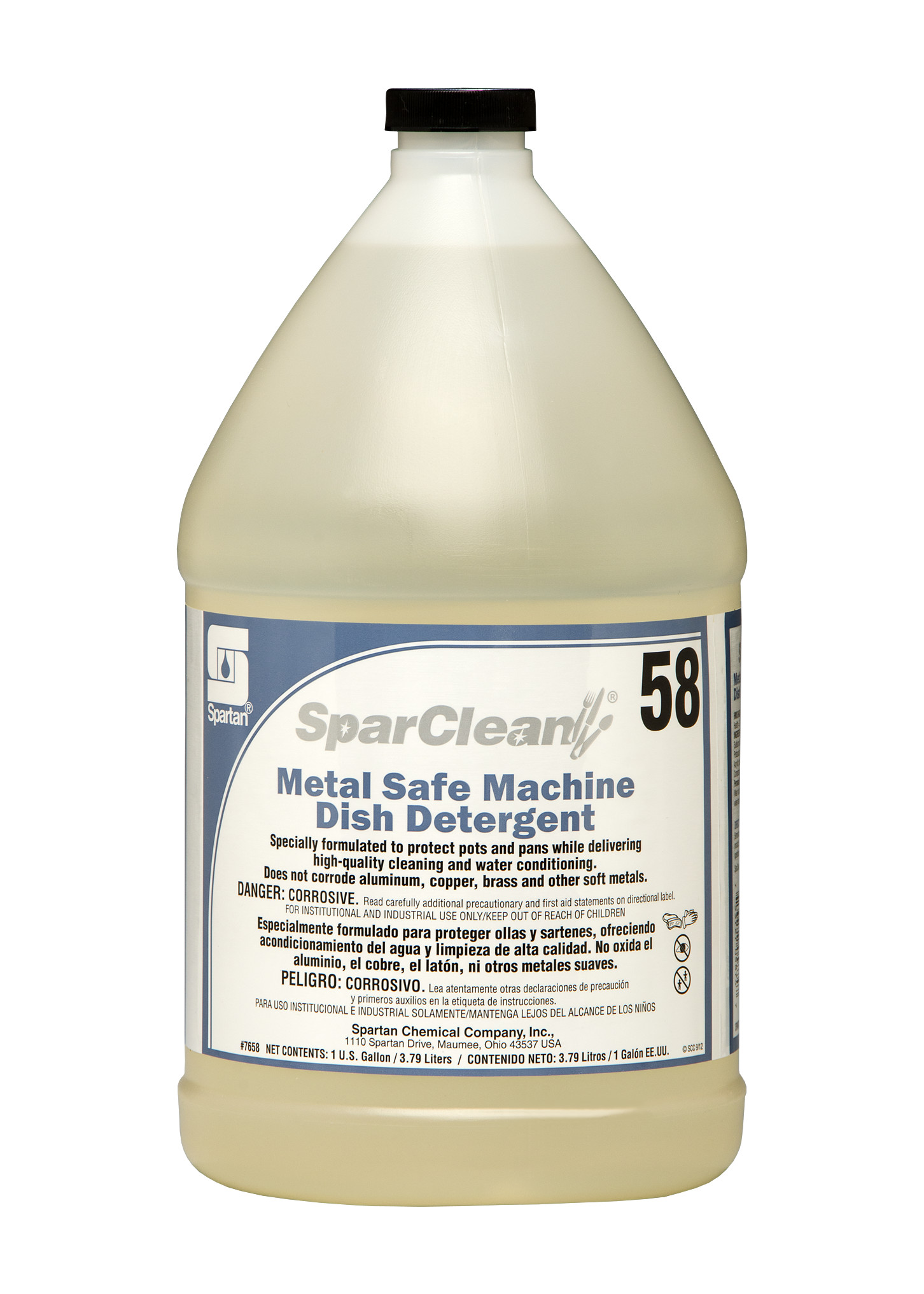 Spartan Chemical Company SparClean Metal Safe Machine Dish Detergent 58, 1 GAL 4/CSE