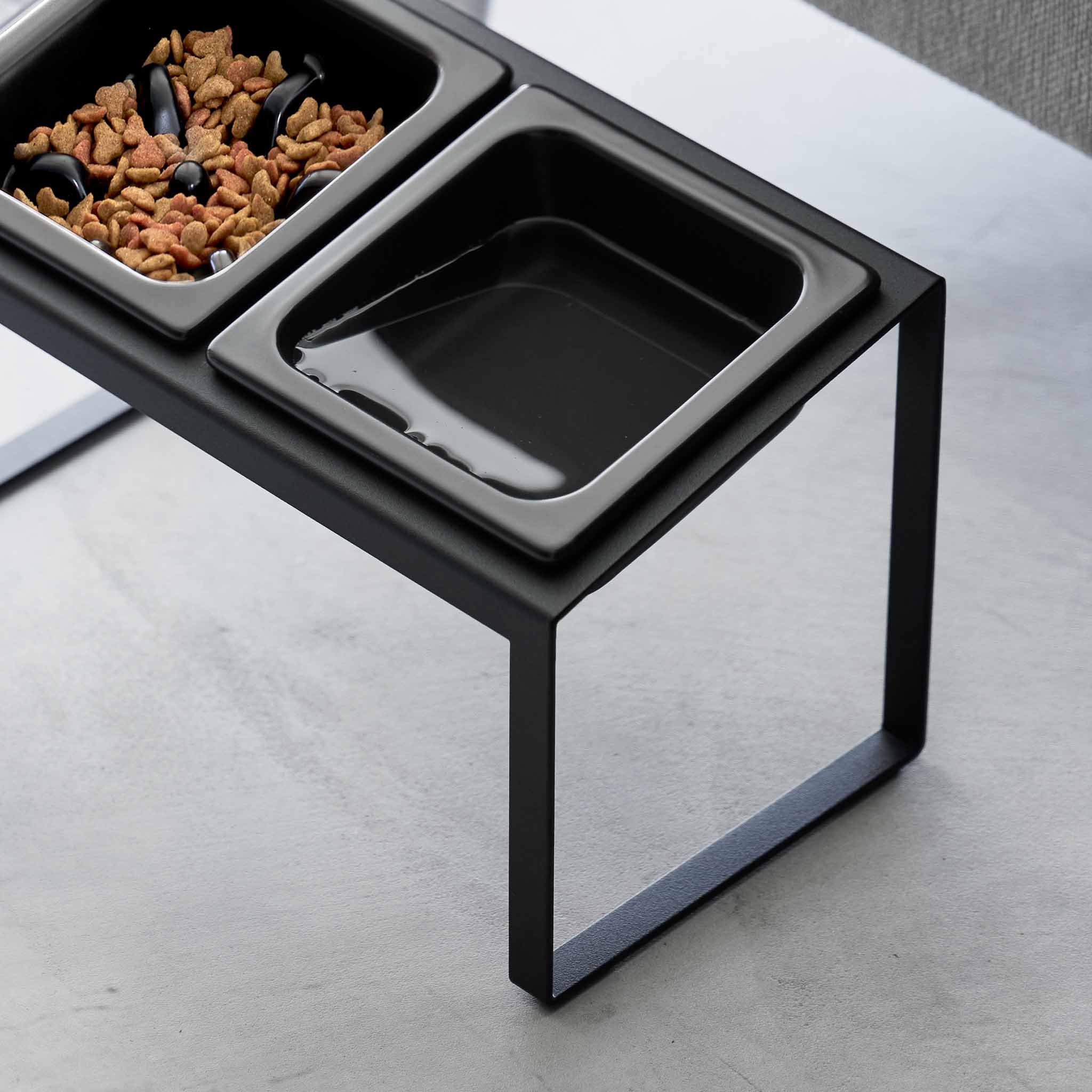 Angled Pet Food Bowls with Slow Feeder & Stand : Tilted for Easy Access