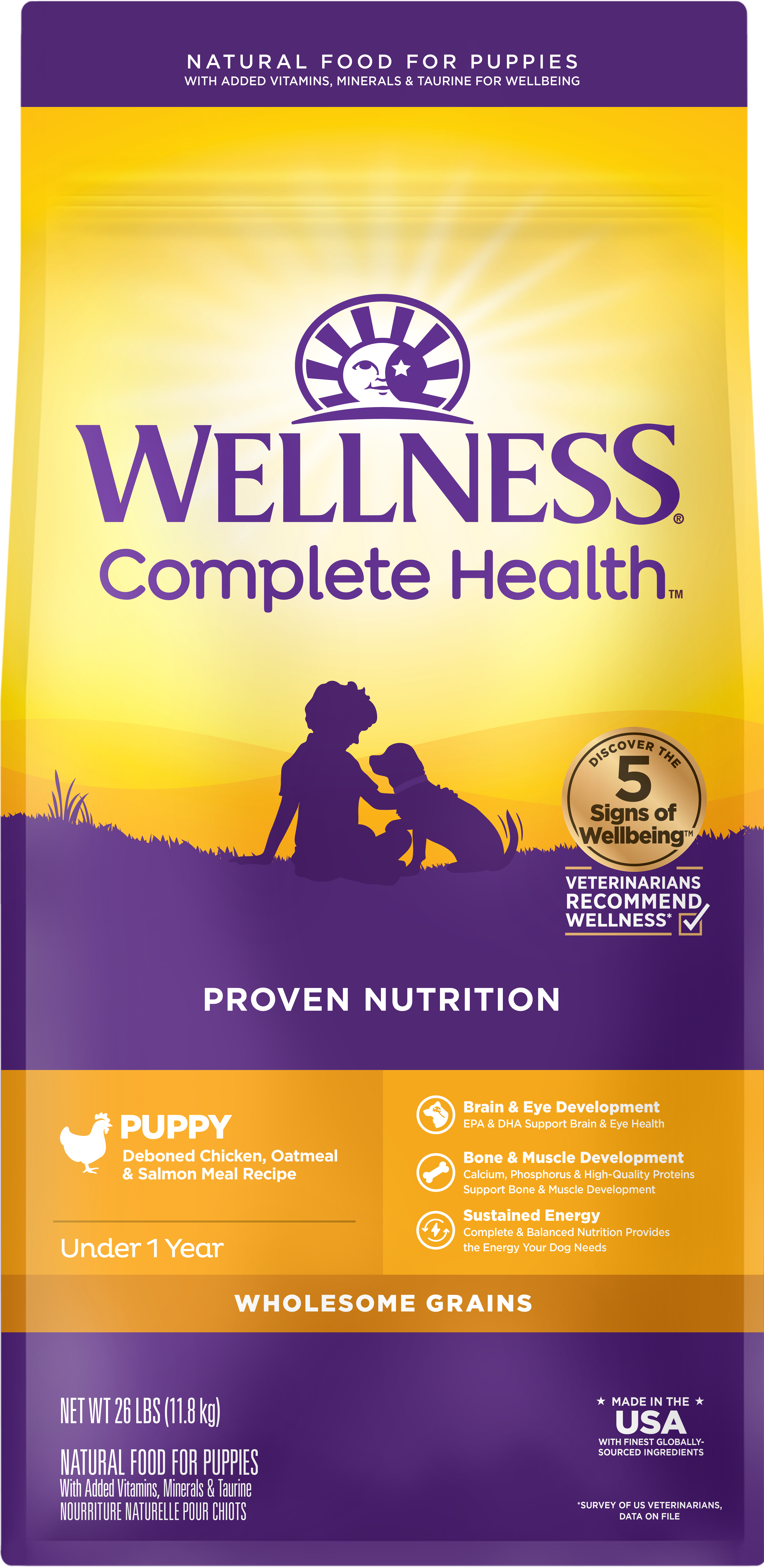 Wellness Complete Health Grained Puppy Chicken, Salmon & Oatmeal