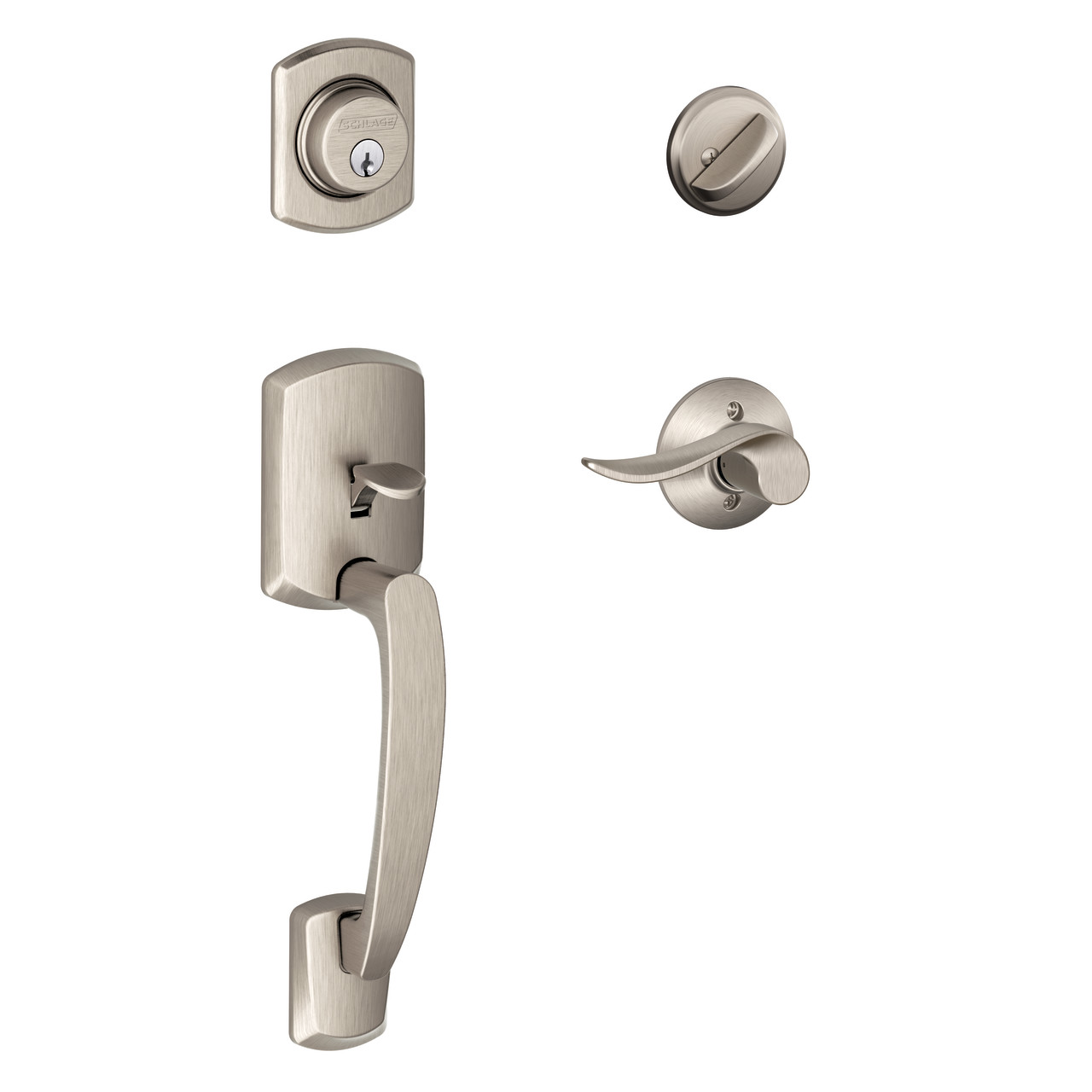 Single Cylinder Handleset and Sacramento Lever