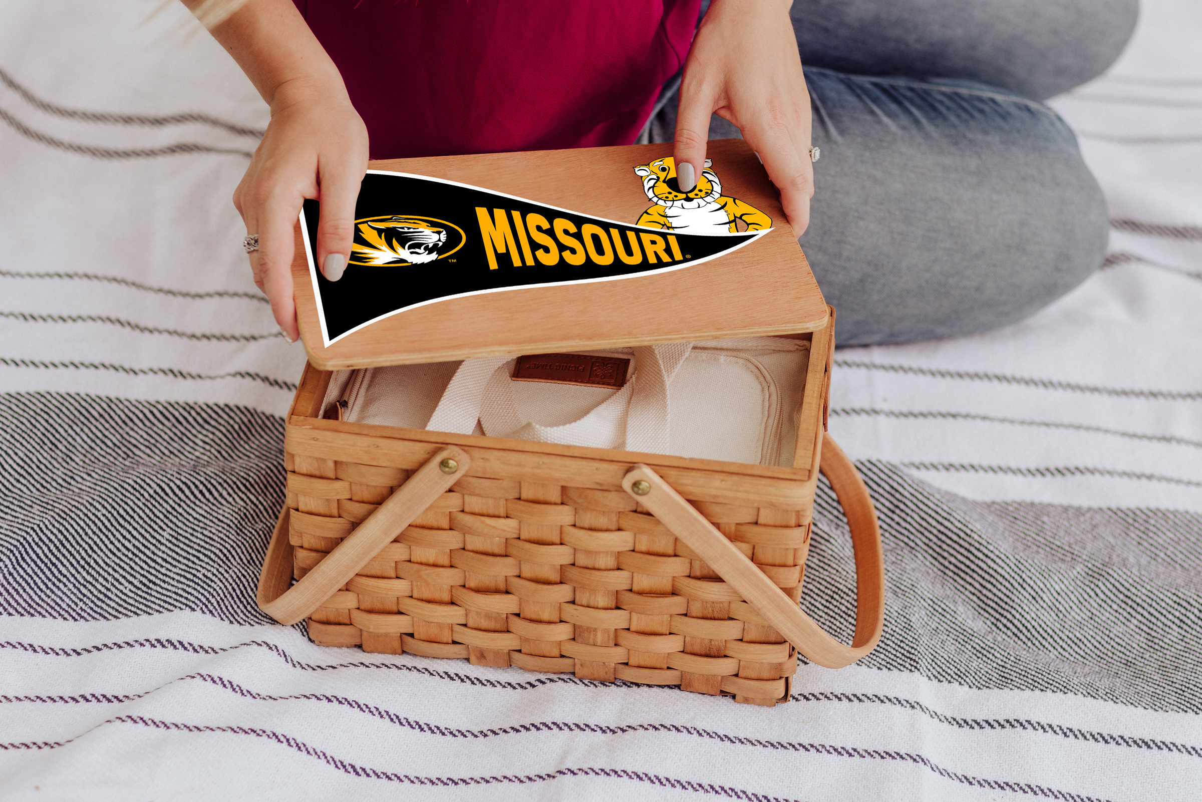 Mizzou Tigers - Poppy Personal Picnic Basket