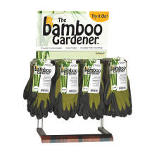 Bellingham CTDC5371 Bamboo Gardener™ Nitrile Palm Gloves 4 Peg Countertop Display, 48 Pairs