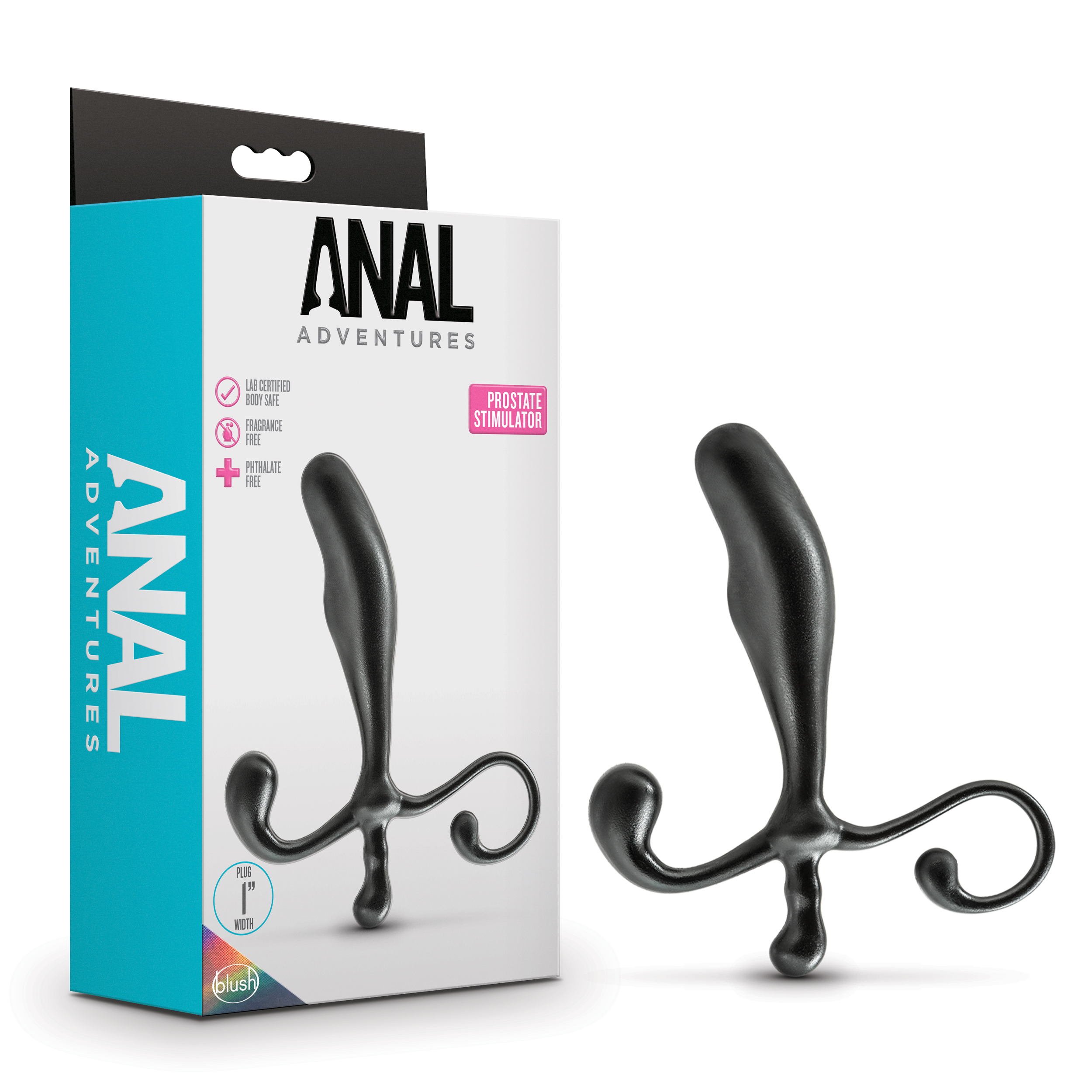 Blush Anal Adventures Prostate Stimulator Black 5-Inch Anal Plug