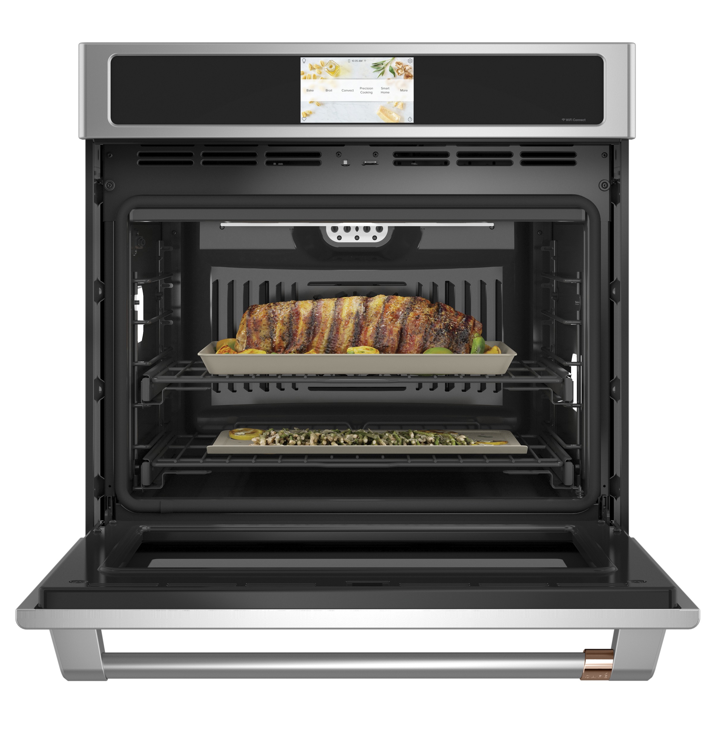 30" Width — Slf & Stm Cln — Conv Oven — 7" Full-Clr Tch LCD Scrn — 1x Roller Rck, Meat Prb — Prec Ckg, Hot-Air Fry, Stm-Assist — ADA Compliant — Connectable via built-in WiFi — Est Drop Date = JUN-26 view 2