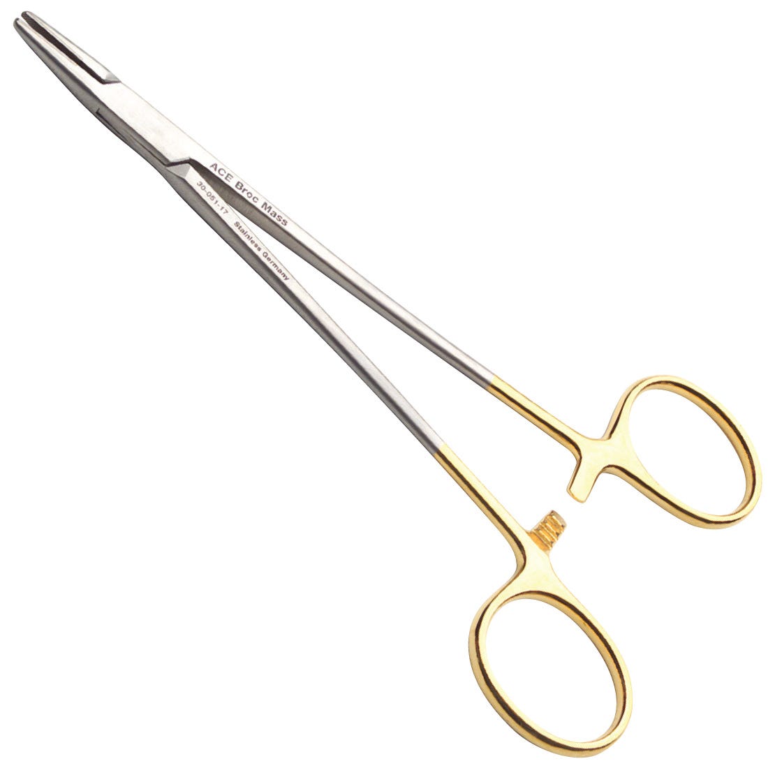 ACE Crile Wood Needle Holder, Straight, tungsten carbide tips 6"