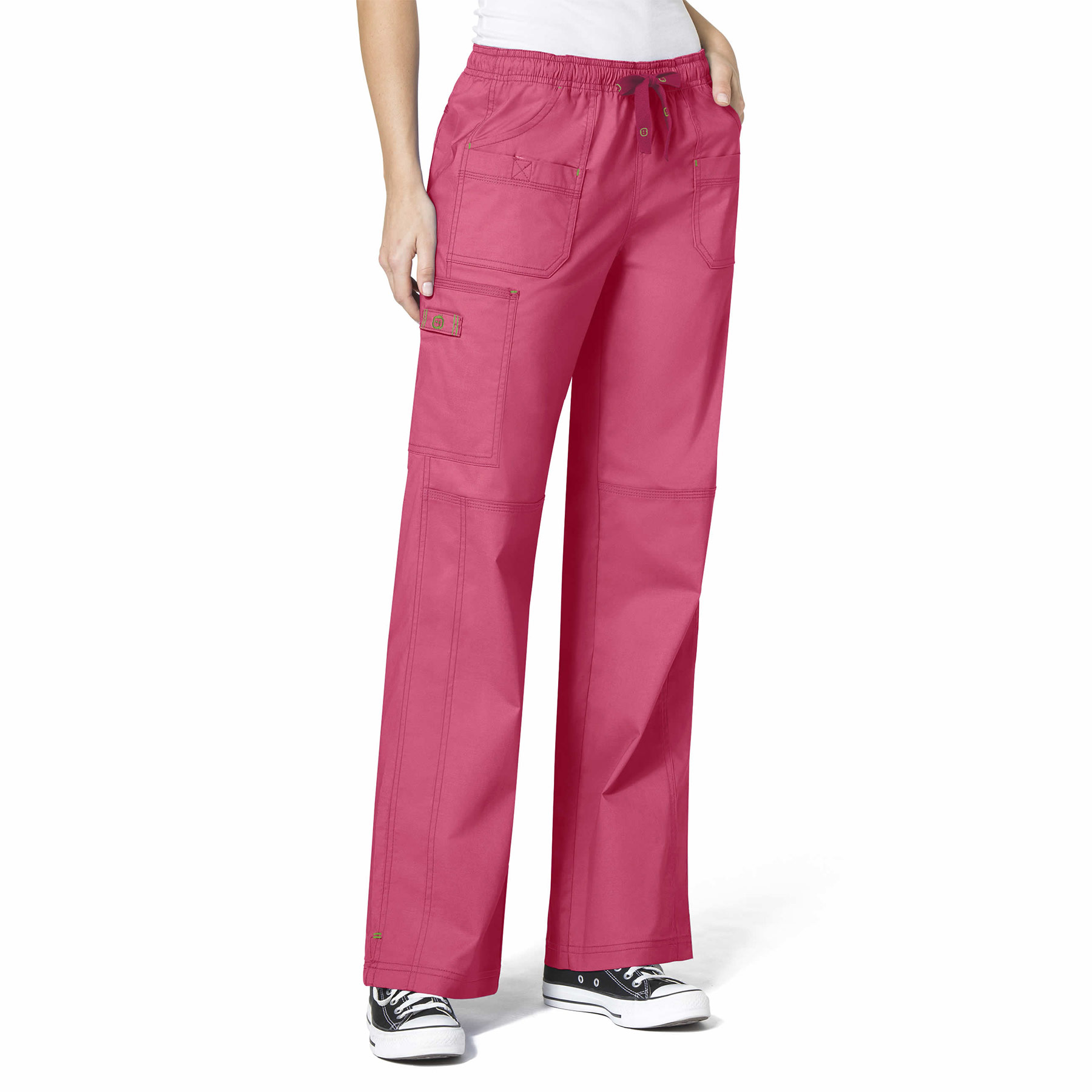 WonderFLEX Women&#8216;s Faith Multi-Pocket Cargo Scrub Pant-Wonder Wink