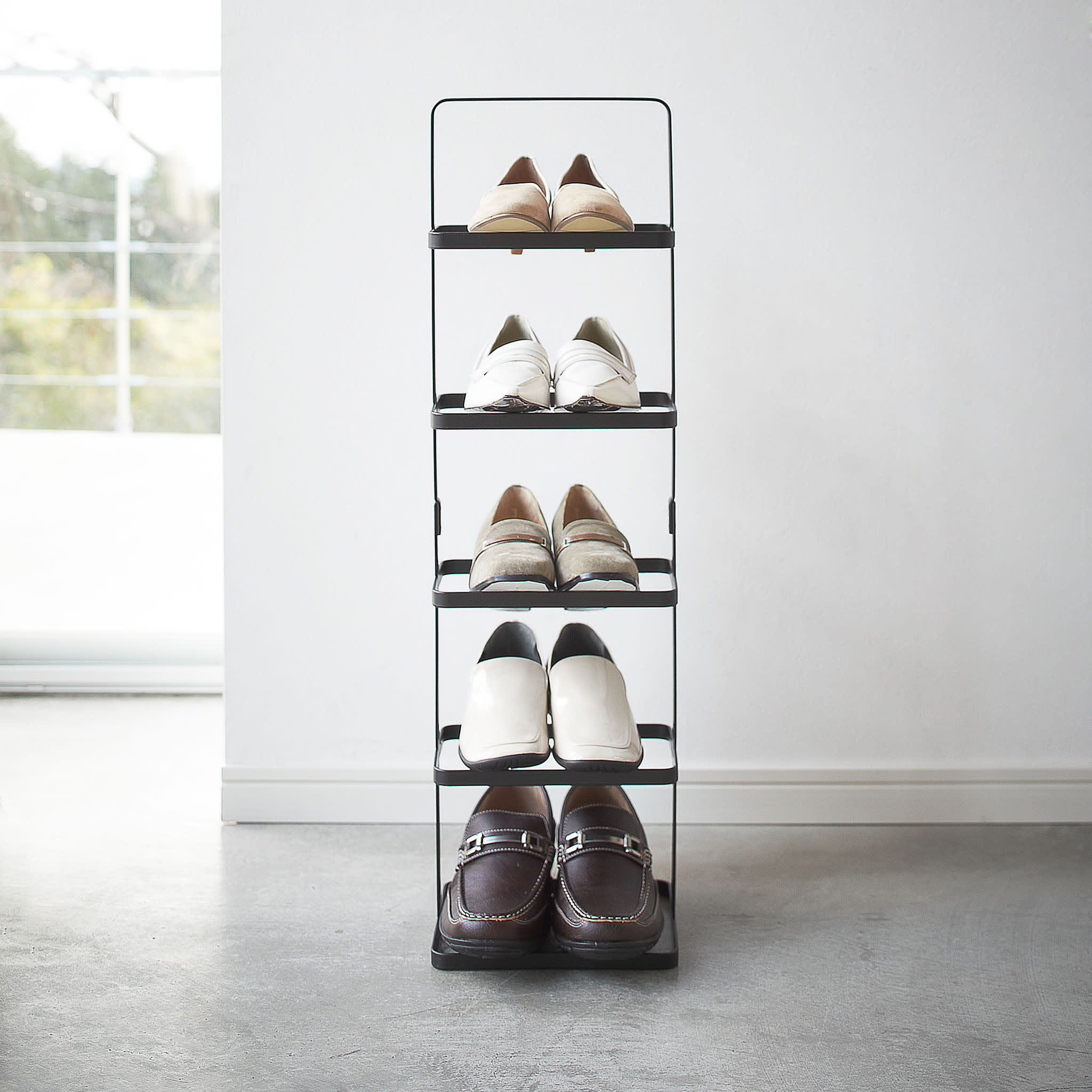 Tall Shoe Rack : Lots of Space in a Small Footprint