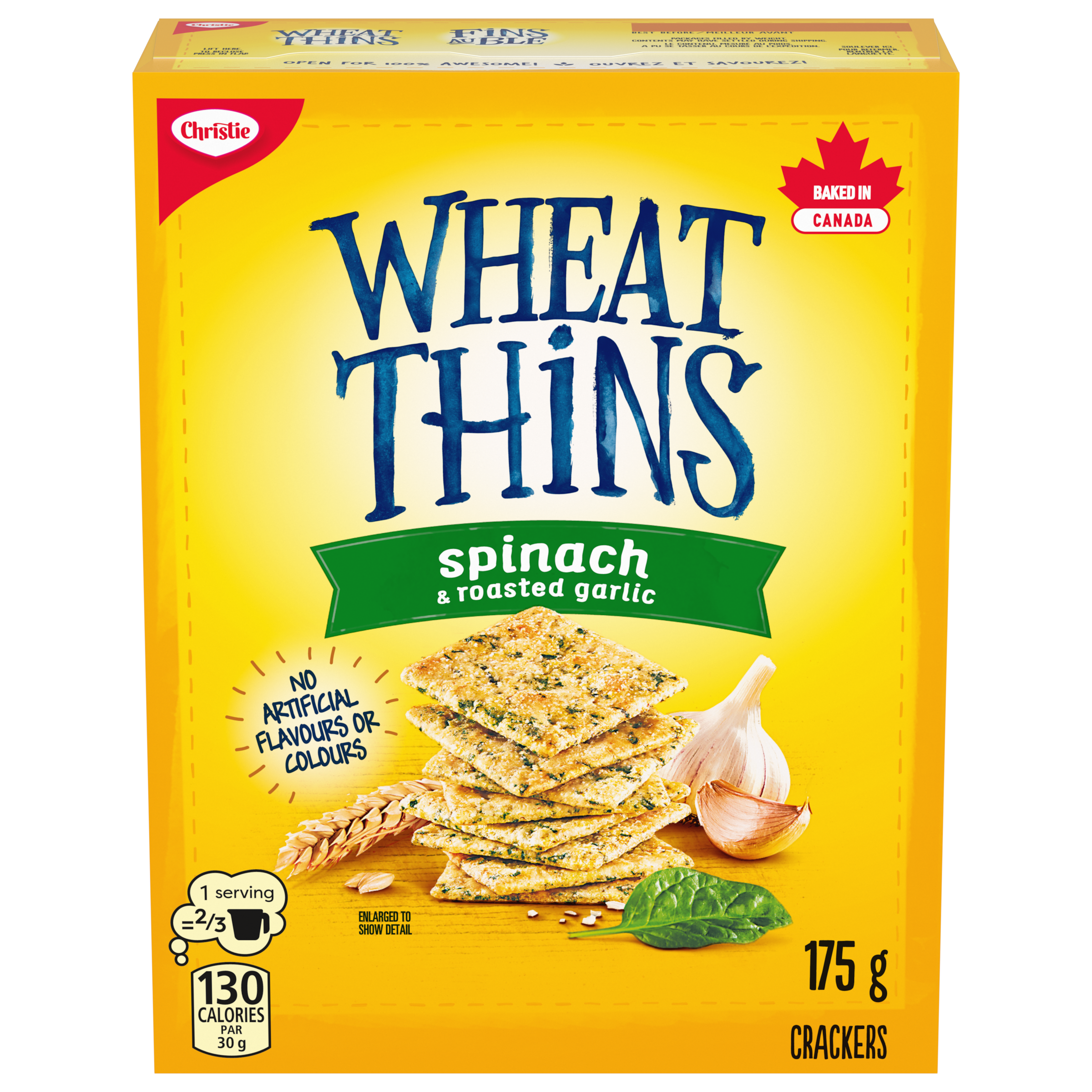 Wheat Thins Spinach & Roasted Garlic Crackers 175 G-thumbnail-1