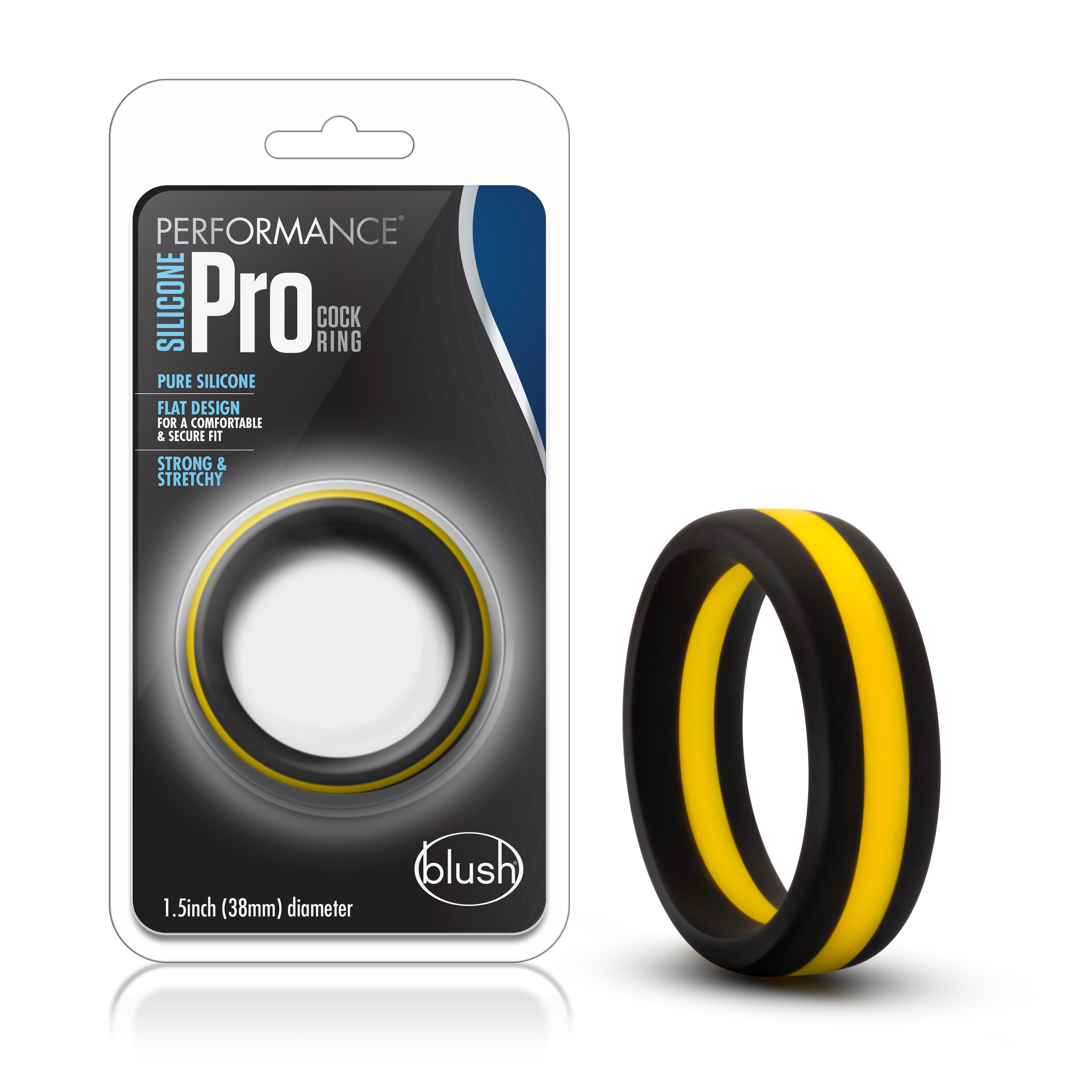 Blush Performance? / Pro: Black & Gold Penis Ring - Made with Puria? Silicone