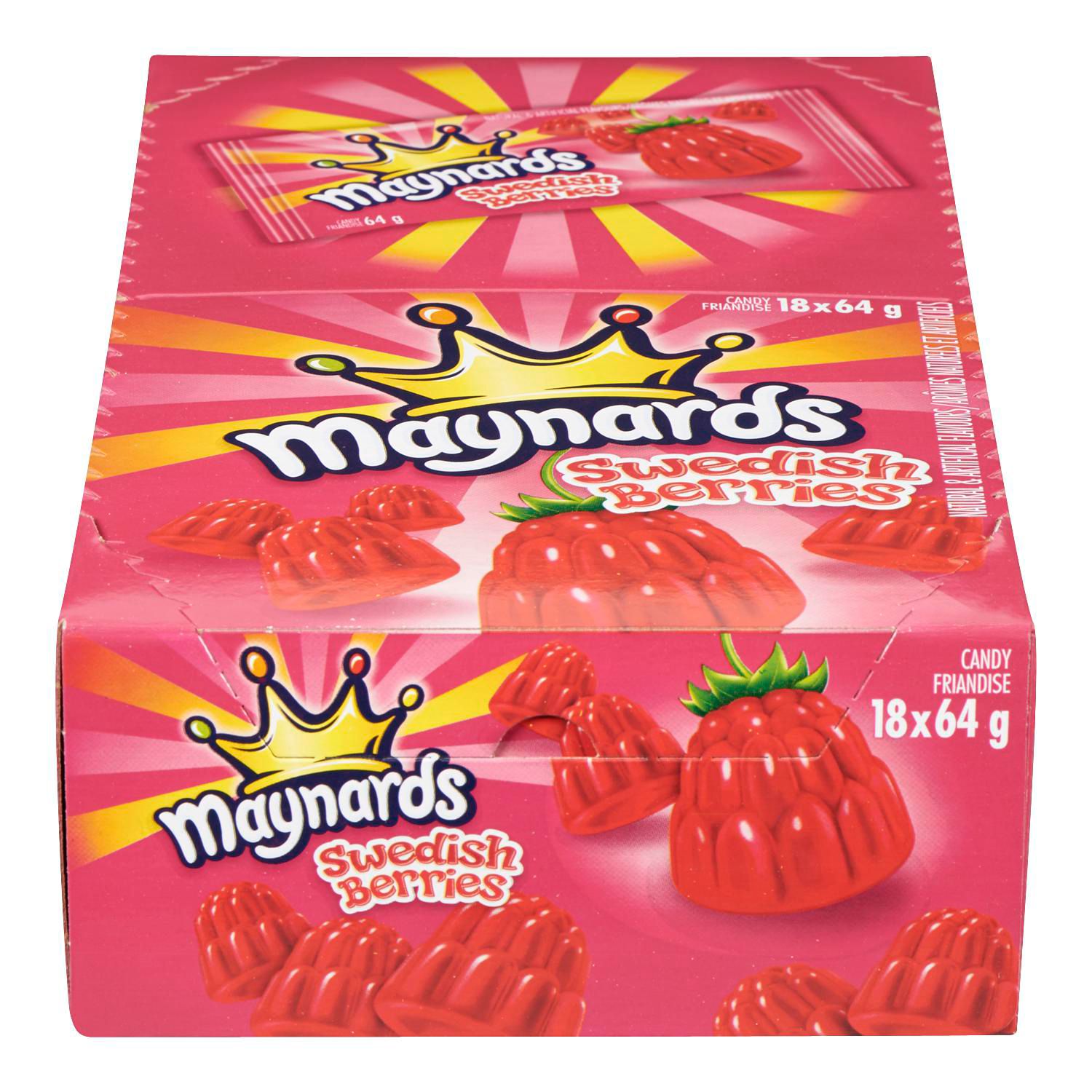 Friandise gélifiée Maynards Swedish Berries, 64 g (Emballage de 18)-0