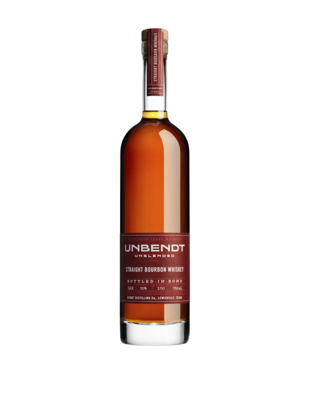 UNBENDT BOTTLED IN BOND TEXAS STRAIGHT BOURBON WHISKEY