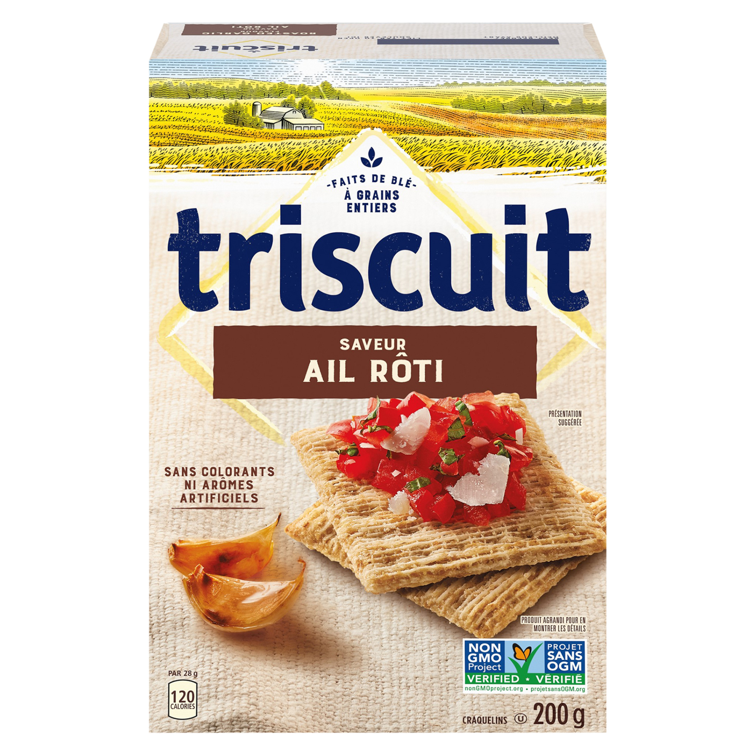 Triscuit Roasted Garlic Crackers 200 G-thumbnail-1