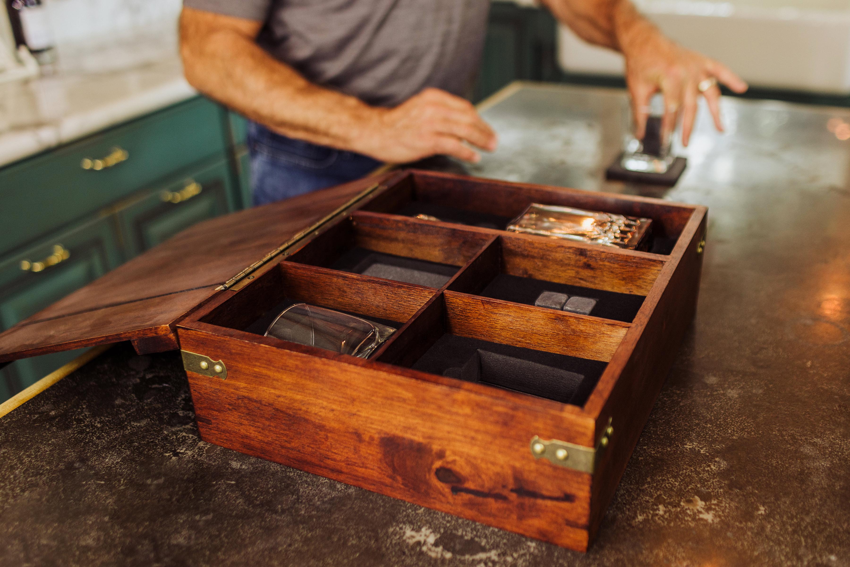 Whiskey Box Gift Set with Decanter