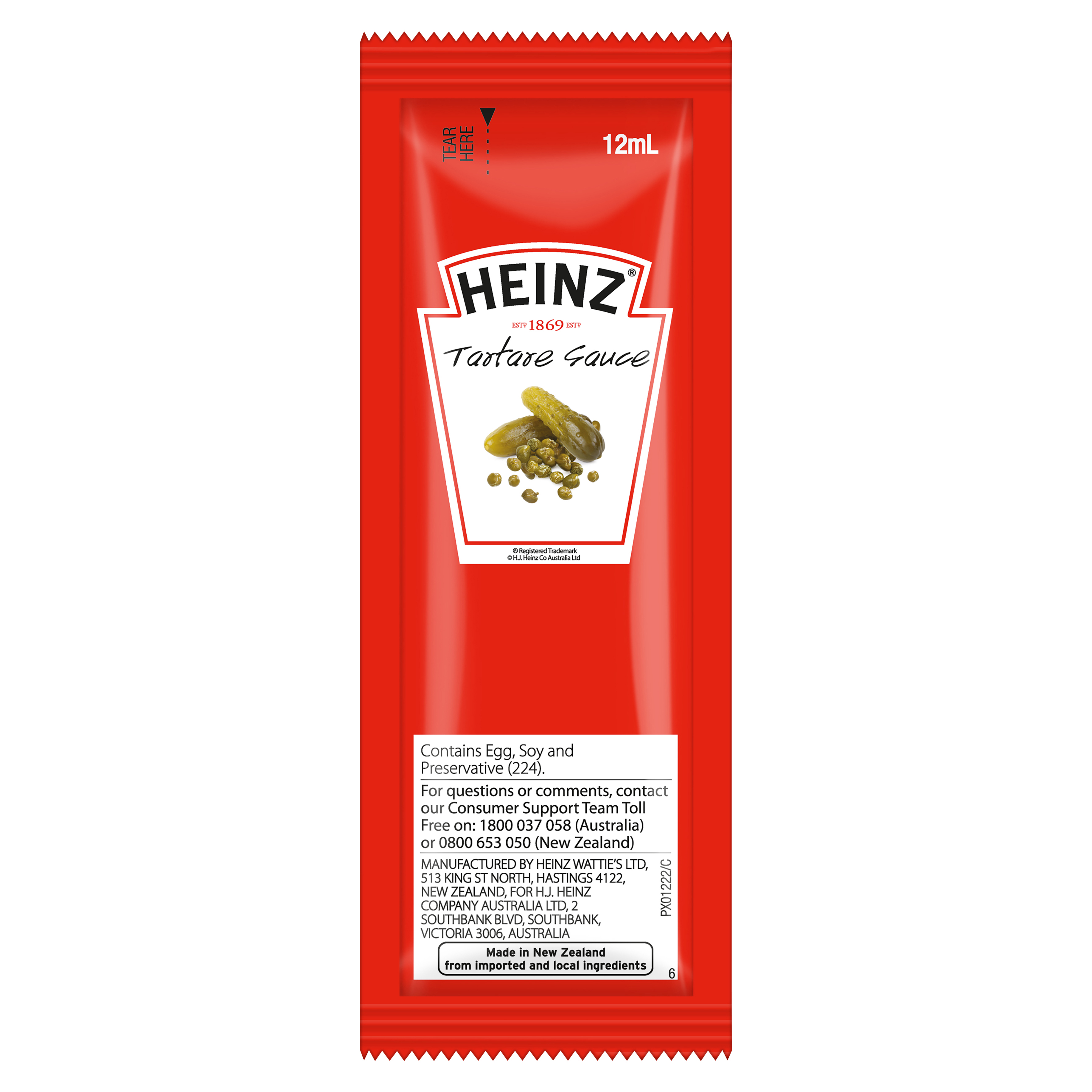 Heinz Tartare Sauce Portion 300x12mL Wattie's Food Service
