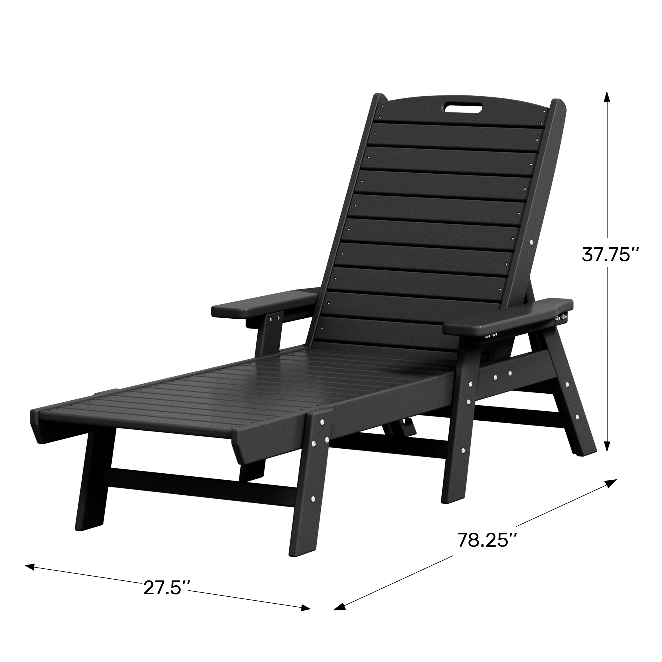 Poly Reclining Chaise LoungeWWT Spec Image