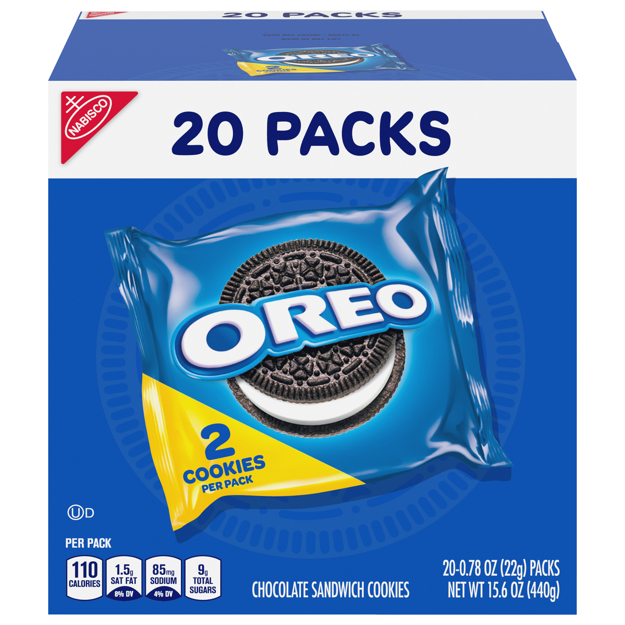 OREO Chocolate Sandwich Cookies, 20 Snack Packs (2 Cookies Per Pack)-thumbnail-0