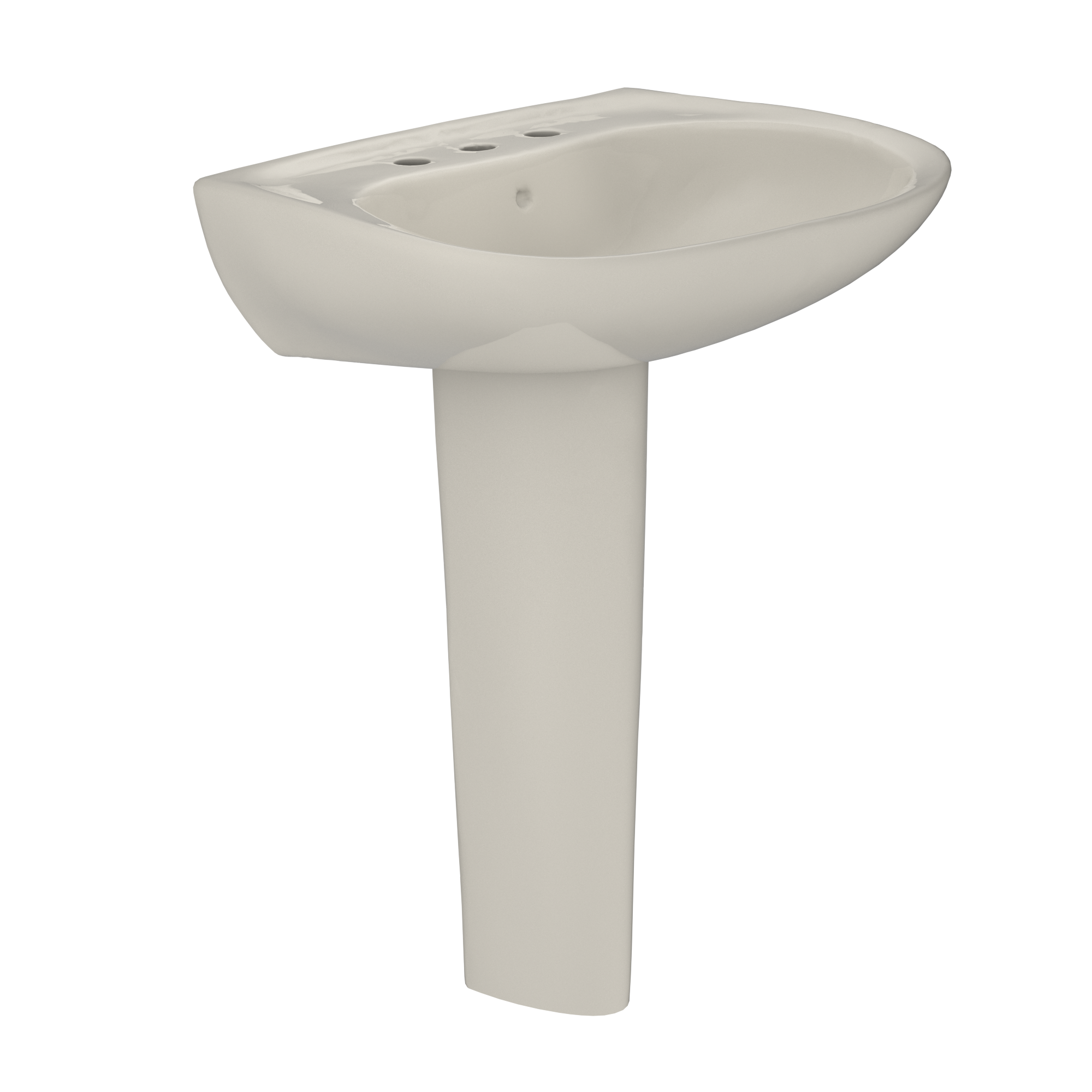 TOTO Prominence Oval Basin Pedestal Bathroom Sink with CeFiONtect for 8 inch Center Faucets, Sedona Beige, Vitreous China, LPT242.8G#12