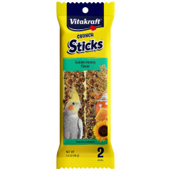 Image of Vitakraft Crunch Sticks Cockatiel Treat Golden Honey Flavor – 2 Sticks