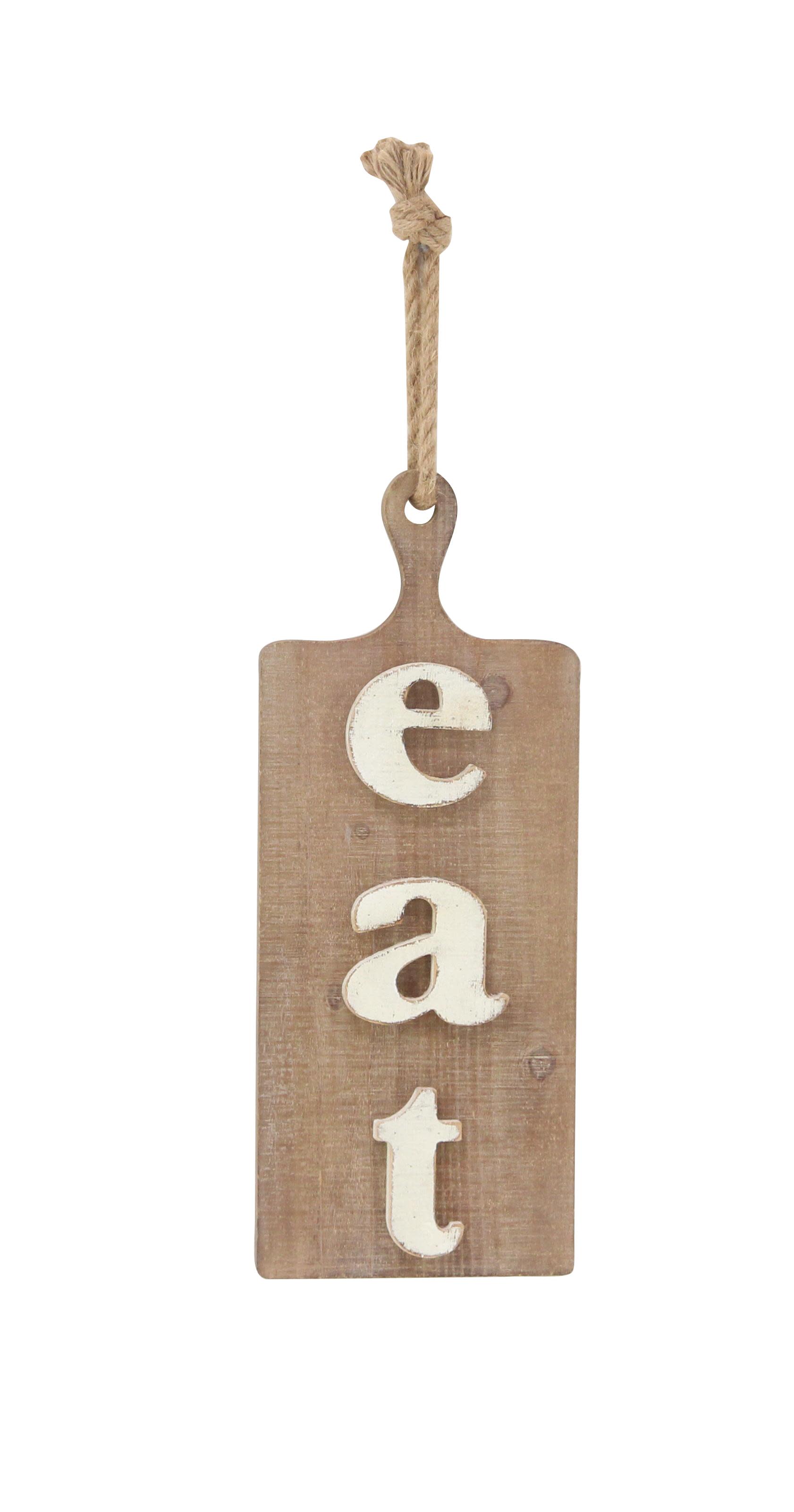 Brown Wood Farmhouse Wall Decor, 20" x 8" x 1"