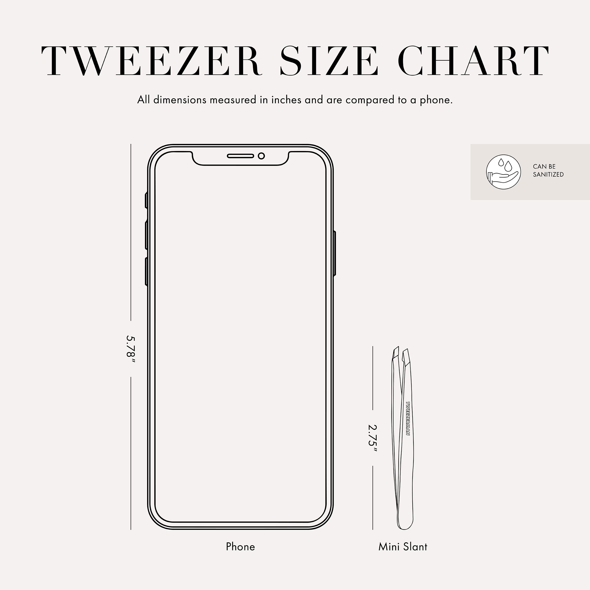 Tweezer size chart