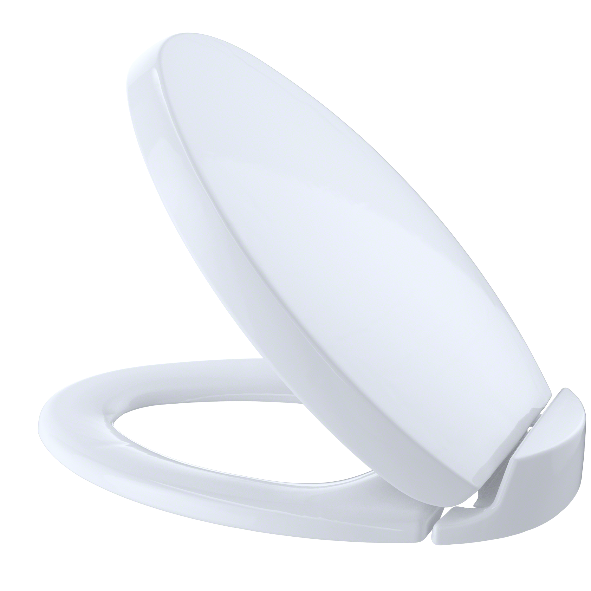 TOTO Oval SoftClose Non Slamming, Slow Close Elongated Toilet Seat and Lid, Cotton White, Plastic, SS204#01