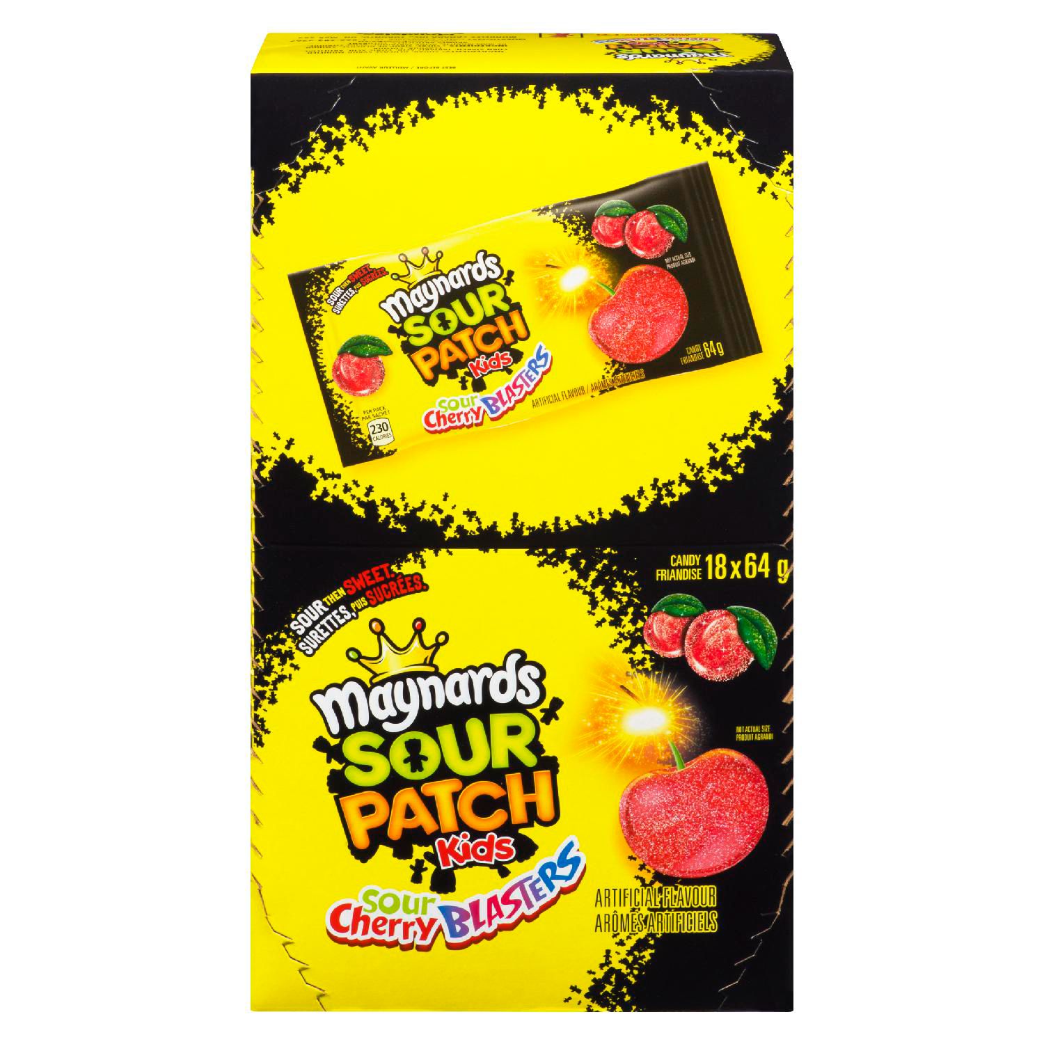 Maynards Sour Cherry Blasters Candy, 64 Grams (Pack of 18)-0