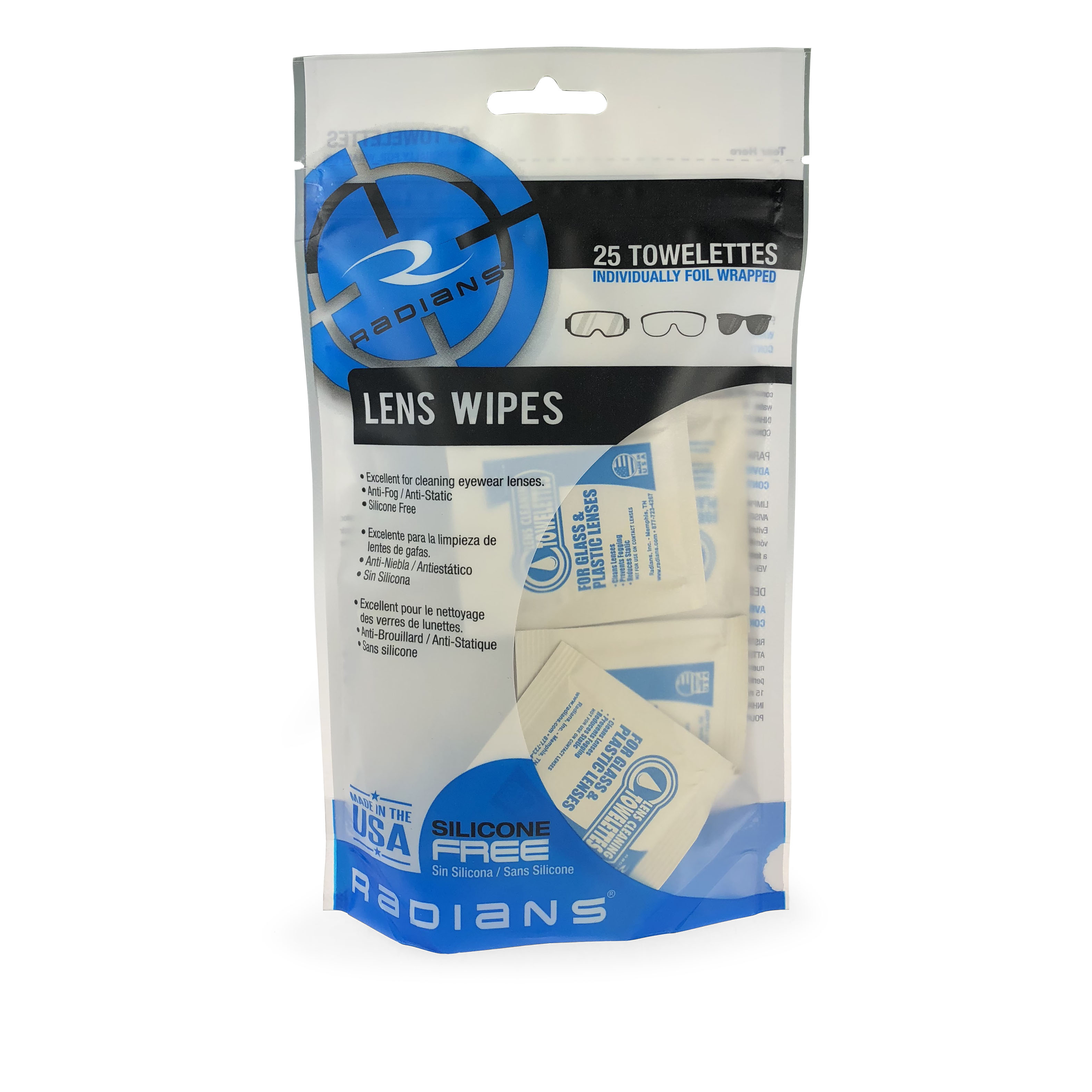 Lens Cleaning Towelettes - 25 Count - in Bag