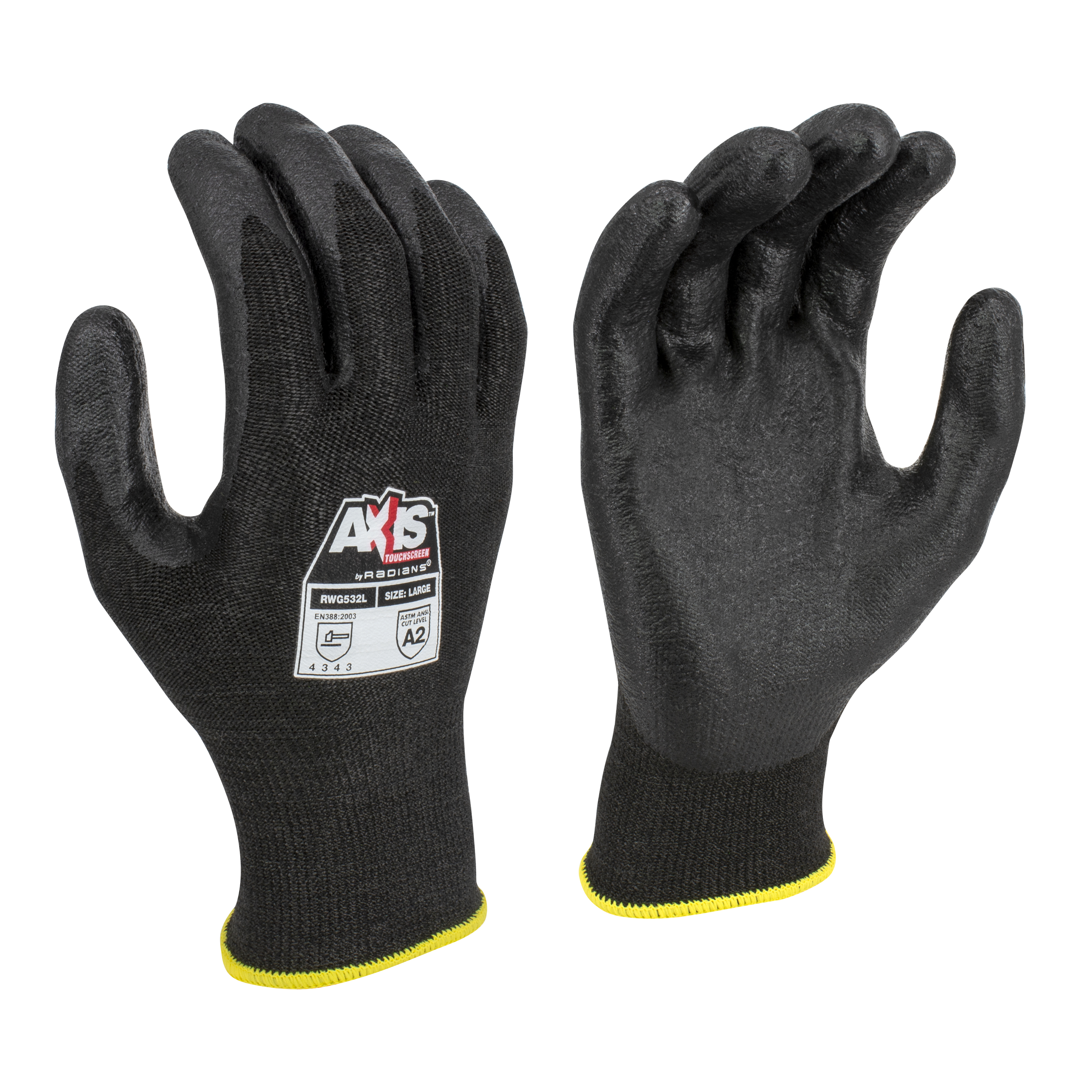 RWG532 AXIS Cut Protection Level A2 Touchscreen Work Glove - Size L