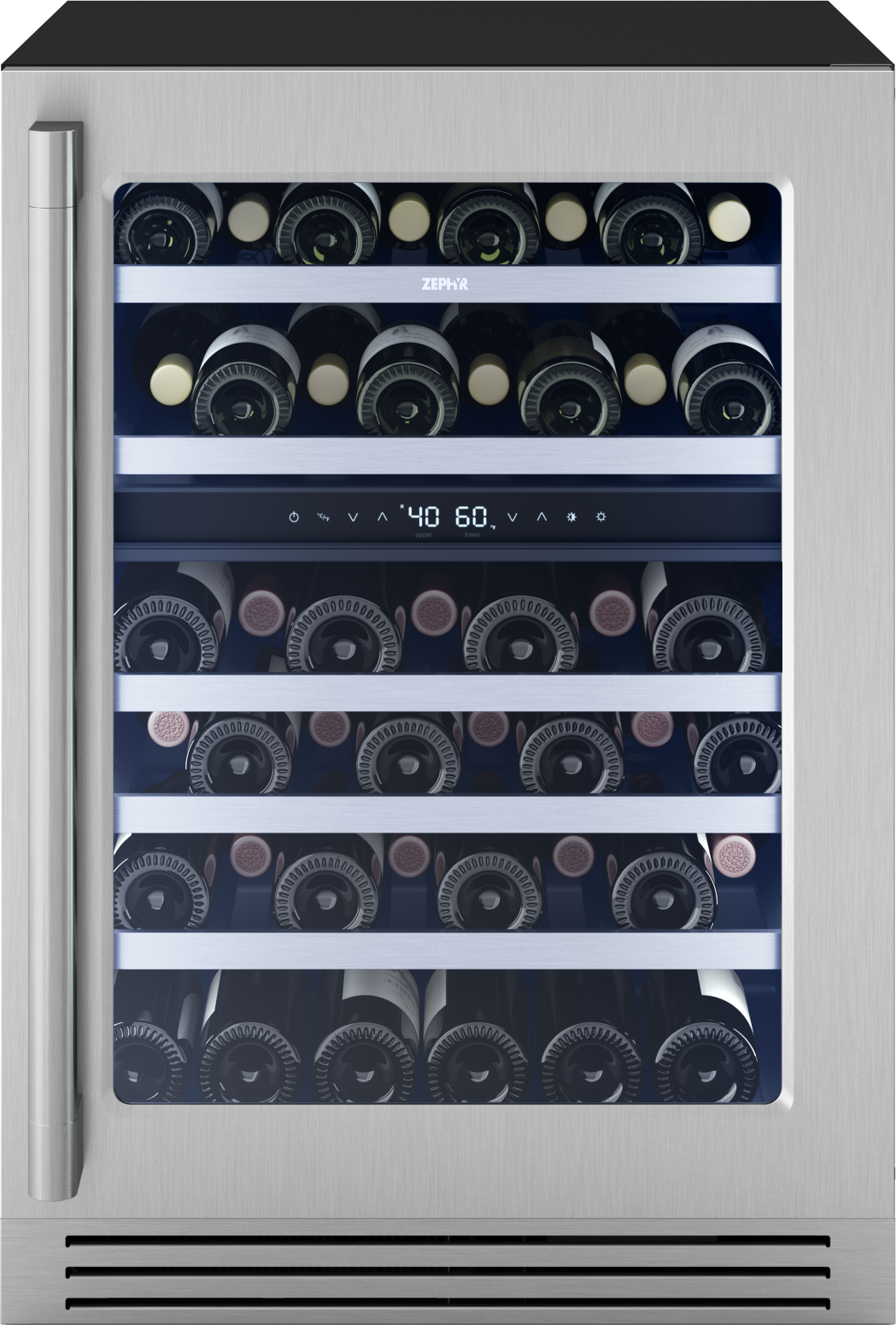 Zephyr Presrv Pro Wine cooler, 24in, UC, SS+G, 2Z