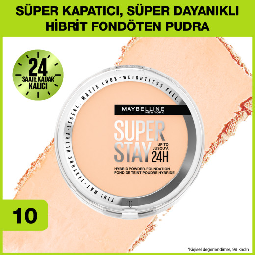 maybelline new york superstay hibrit pudra-fondöten - 10 