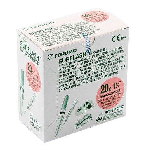 Catheter SurFlash® 20ga x 1-1/4- 50/Box