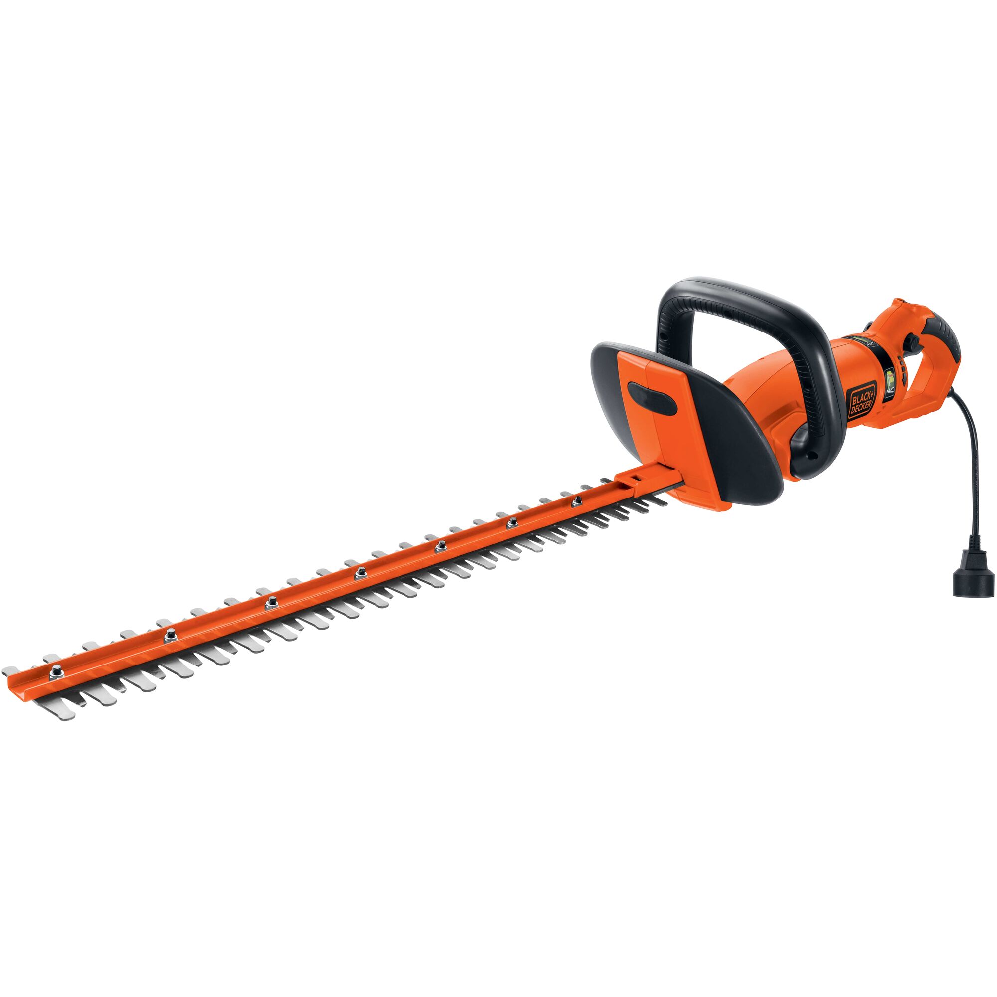 Hedge trimmer with rotating handle.
