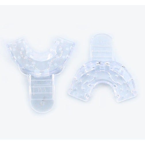 Impression Tray # 9 Perforated Anterior Clear - 12/Bag