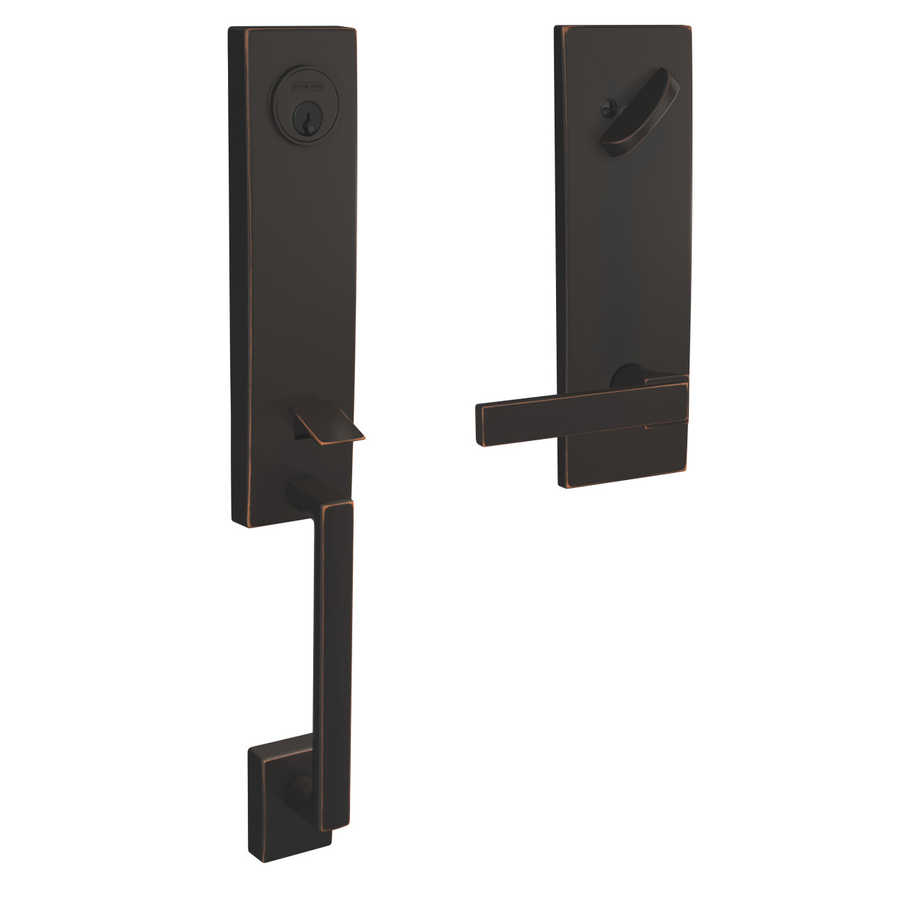Custom 3/4 Trim Single Cylinder Handleset and Northbrook Lever with Century Trim