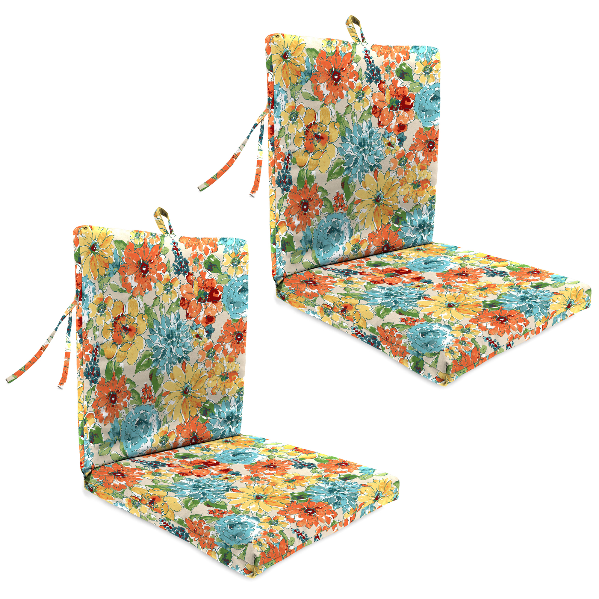Nuevos Cojines para Silla de Exterior con Lazos y Lazo 21" x 38", Paquete de 2, Resistente a la Desvanecimiento - Imagen 3 de 8